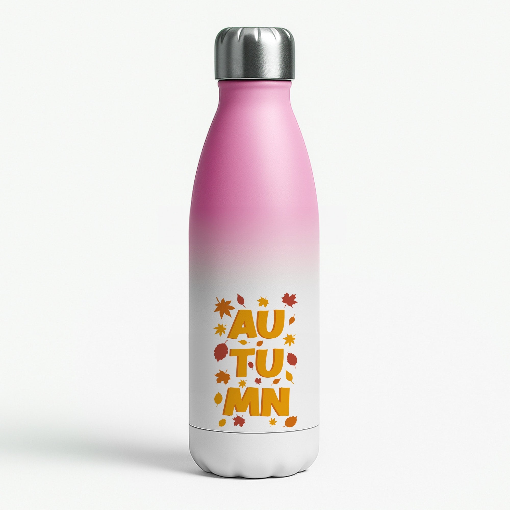 Leaves - Autumn Pink Water Bottle
