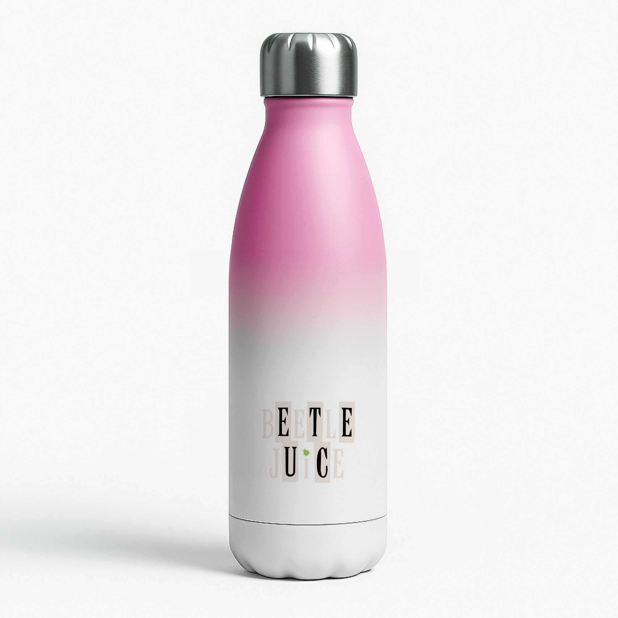 Text - Beetle Halloween Pink Water Bottle