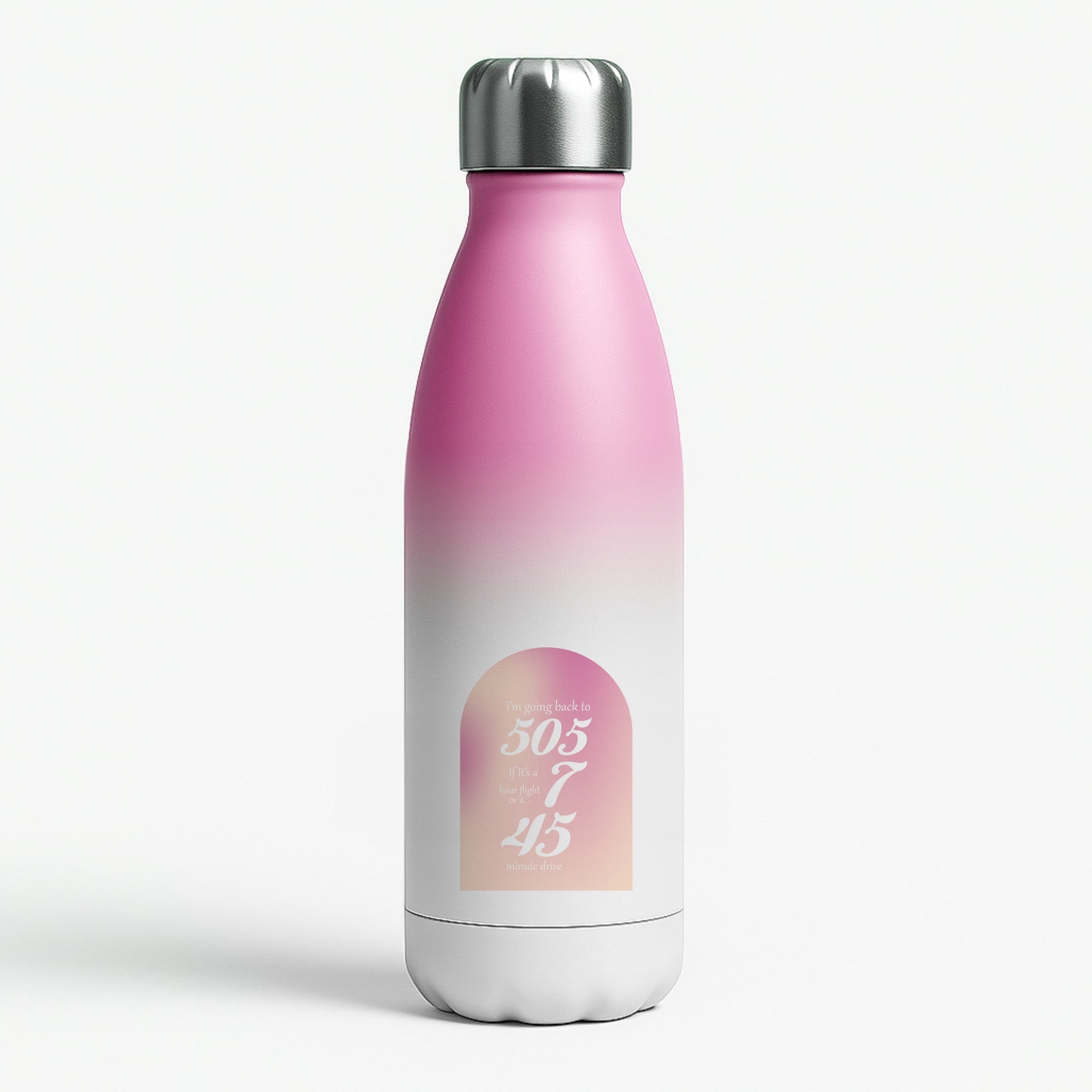 I'm Going Back To 505 - Arctic Monkeys Pink Water Bottle