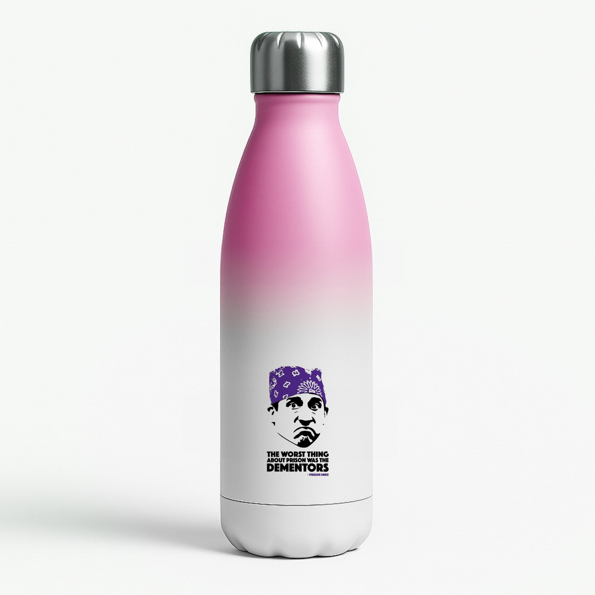 Prison Mike vs The Dementors Pink Water Bottle