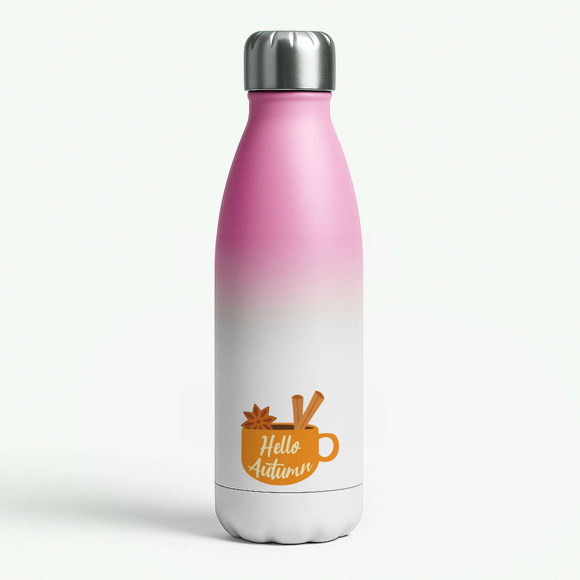 Hello Autumn Pink Water Bottle