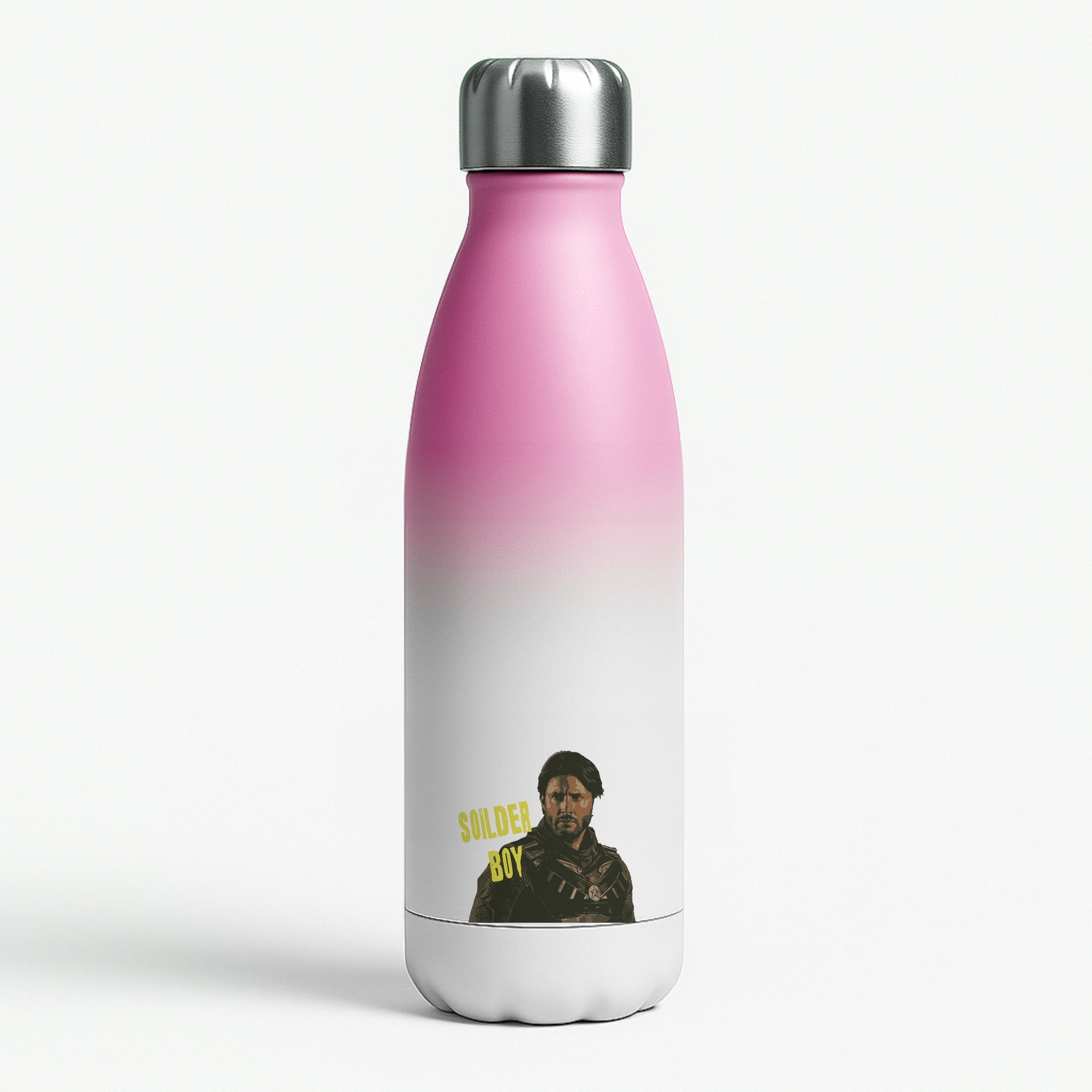 Soldier Boy Pink Water Bottle