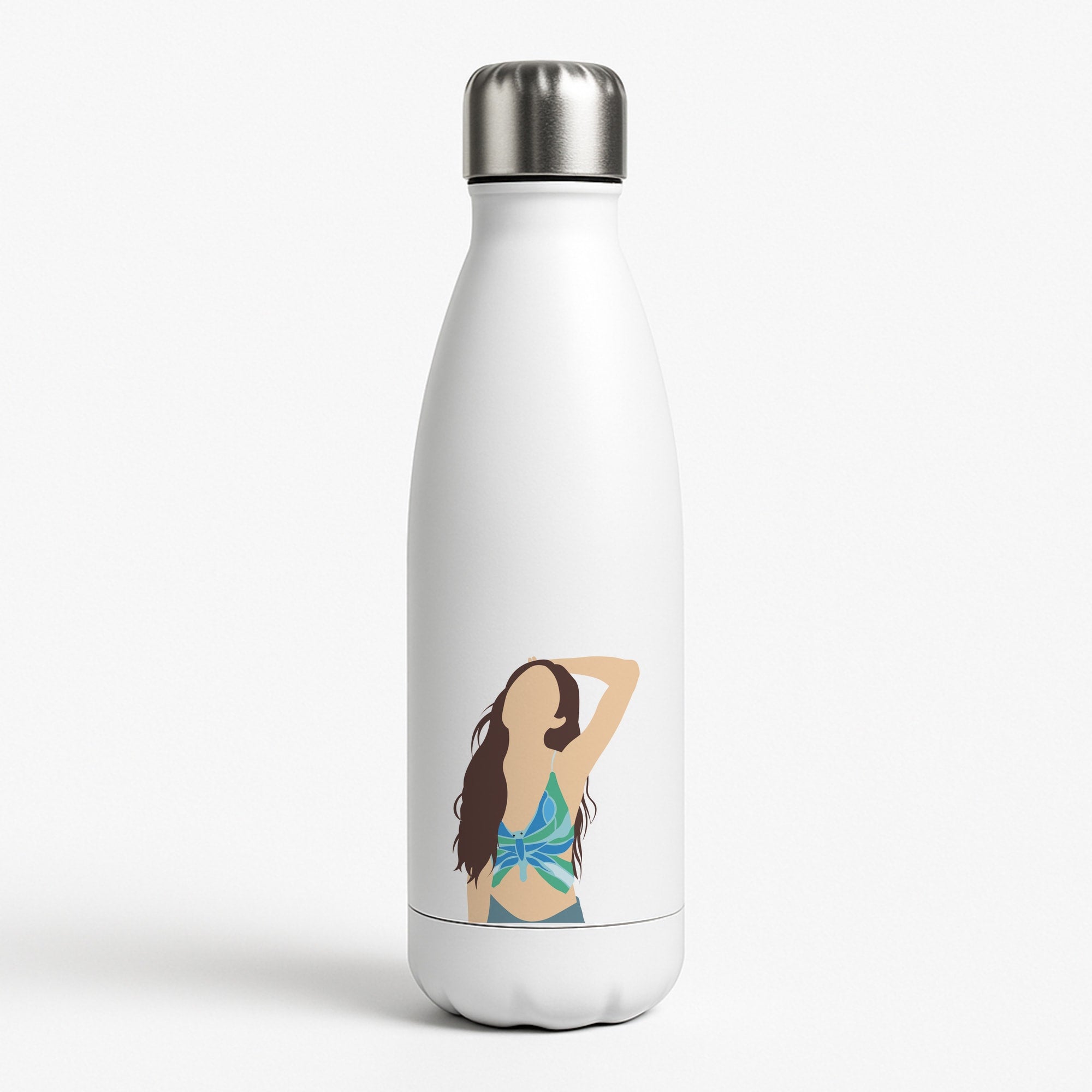 Butterfly Top - Olivia White Water Bottle