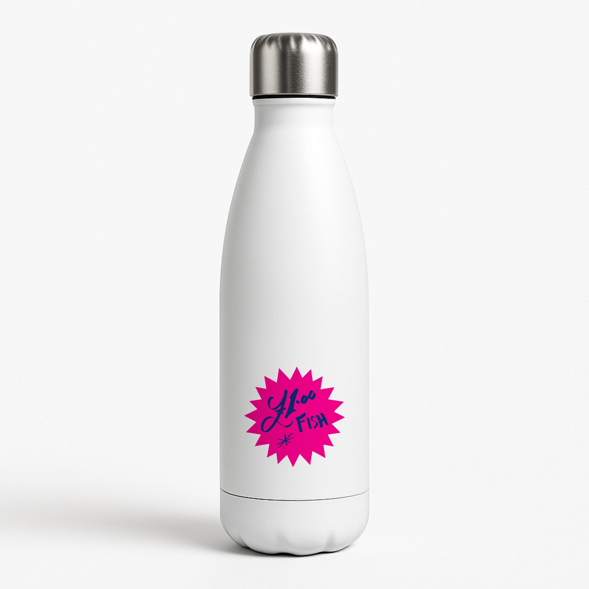 One Pound Fish - British Pop Culture White Water Bottle
