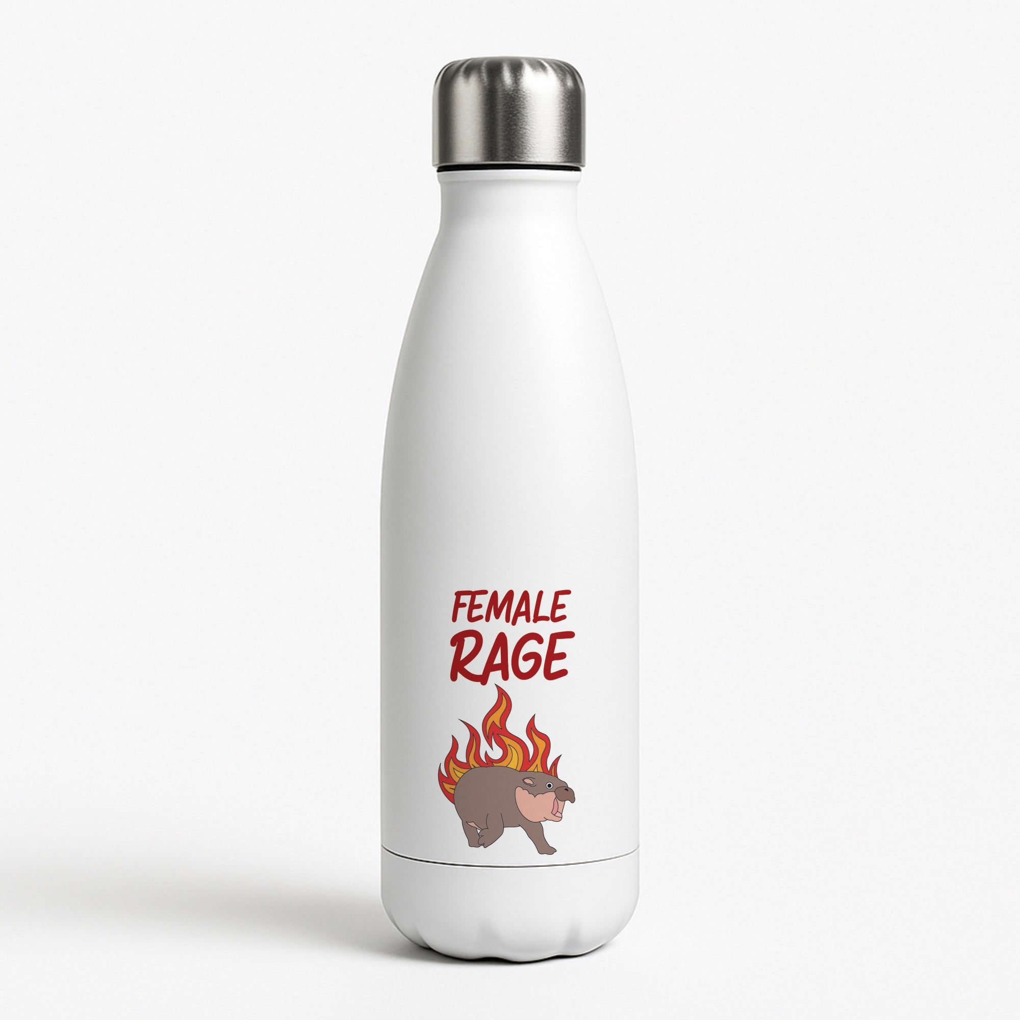Female Rage White Water Bottle