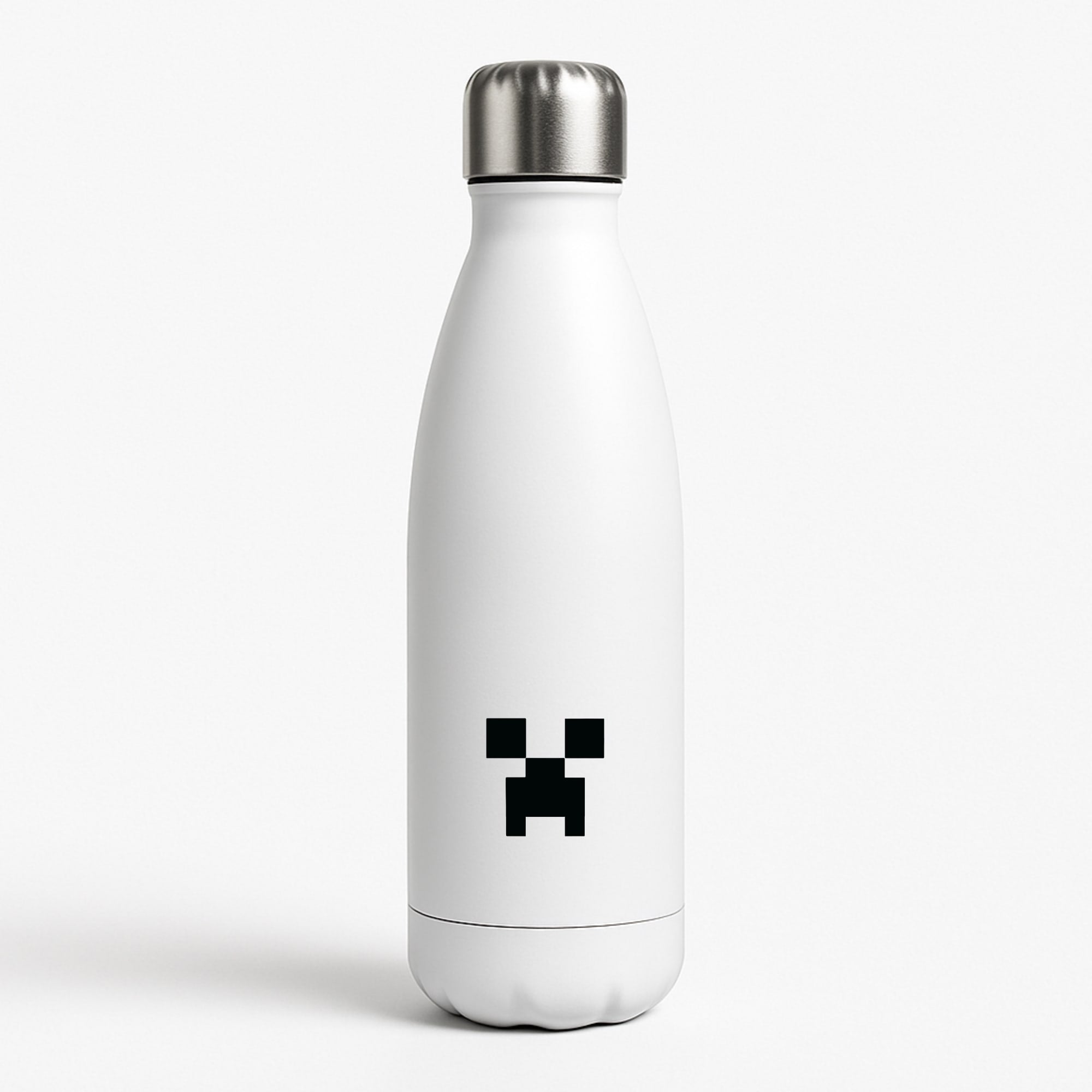Creeper Face - Mining White Water Bottle