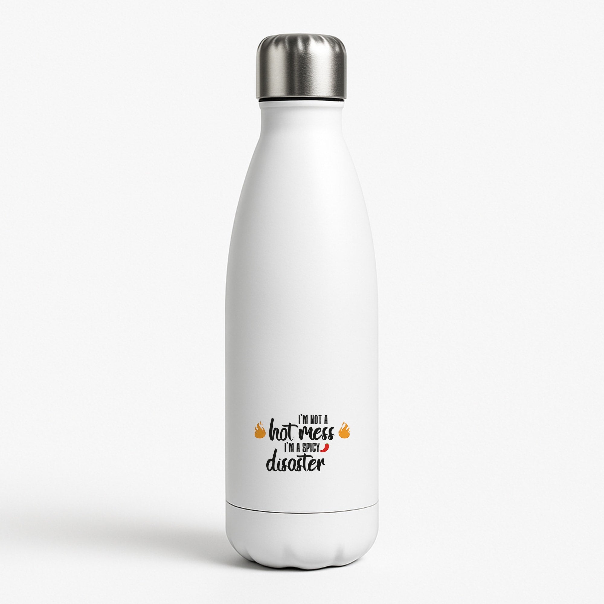 I'm A Spicy Disaster - Funny Quotes White Water Bottle