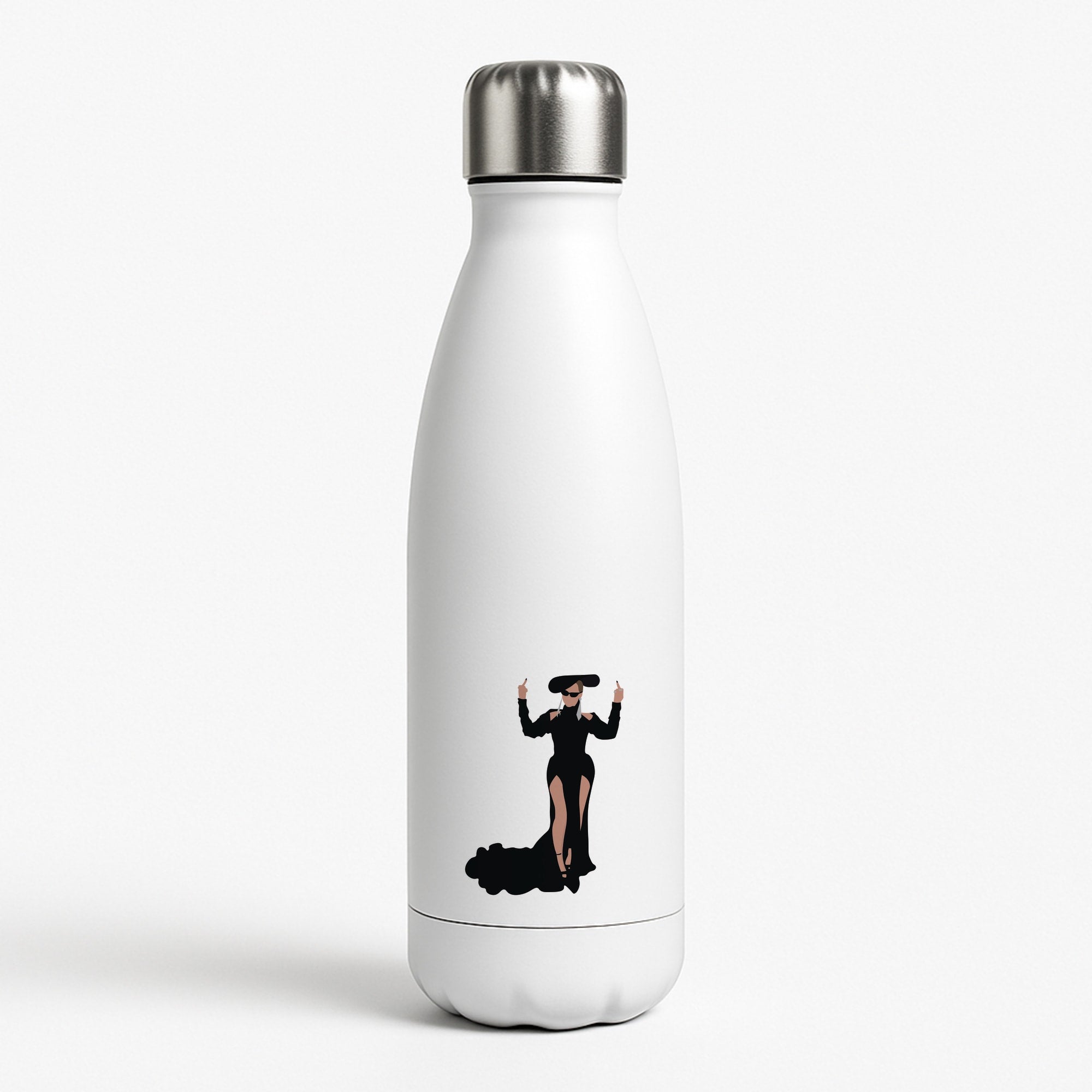 Middle Fingers - Queen B White Water Bottle