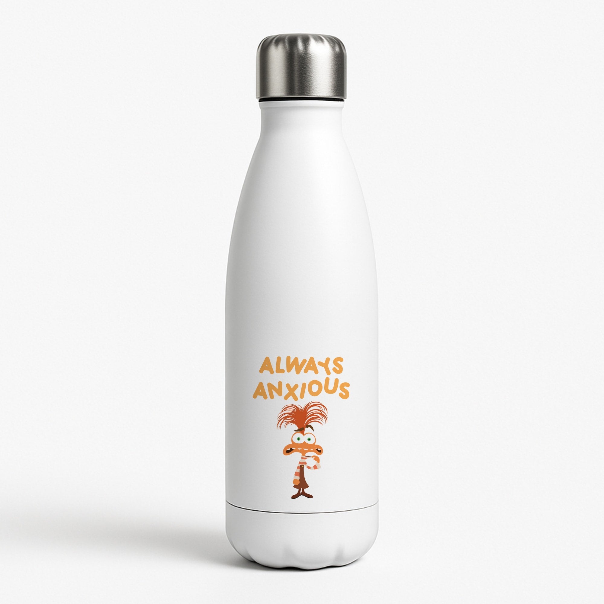 Always Anxious - Inside Out White Water Bottle