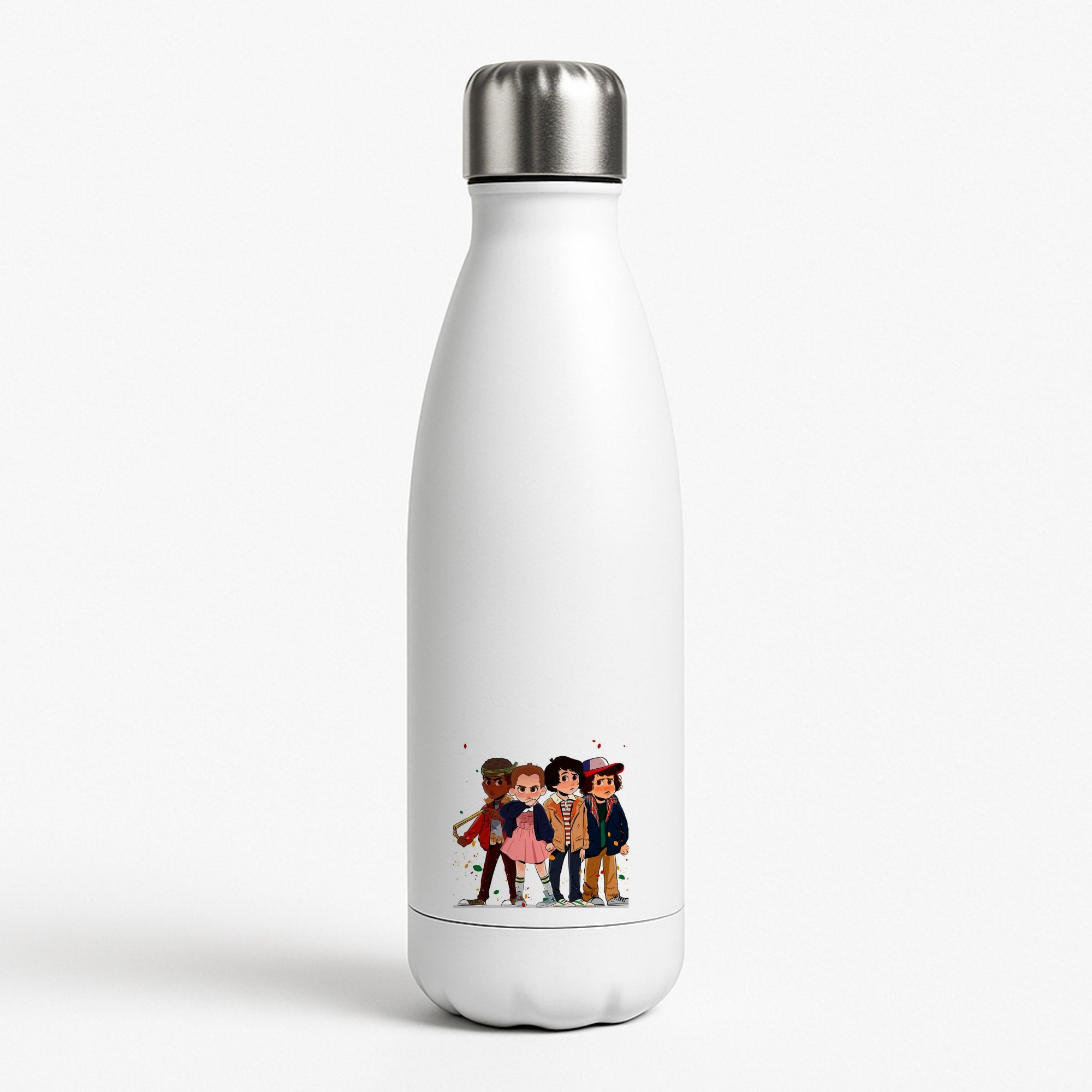 Stranger Kids White Water Bottle