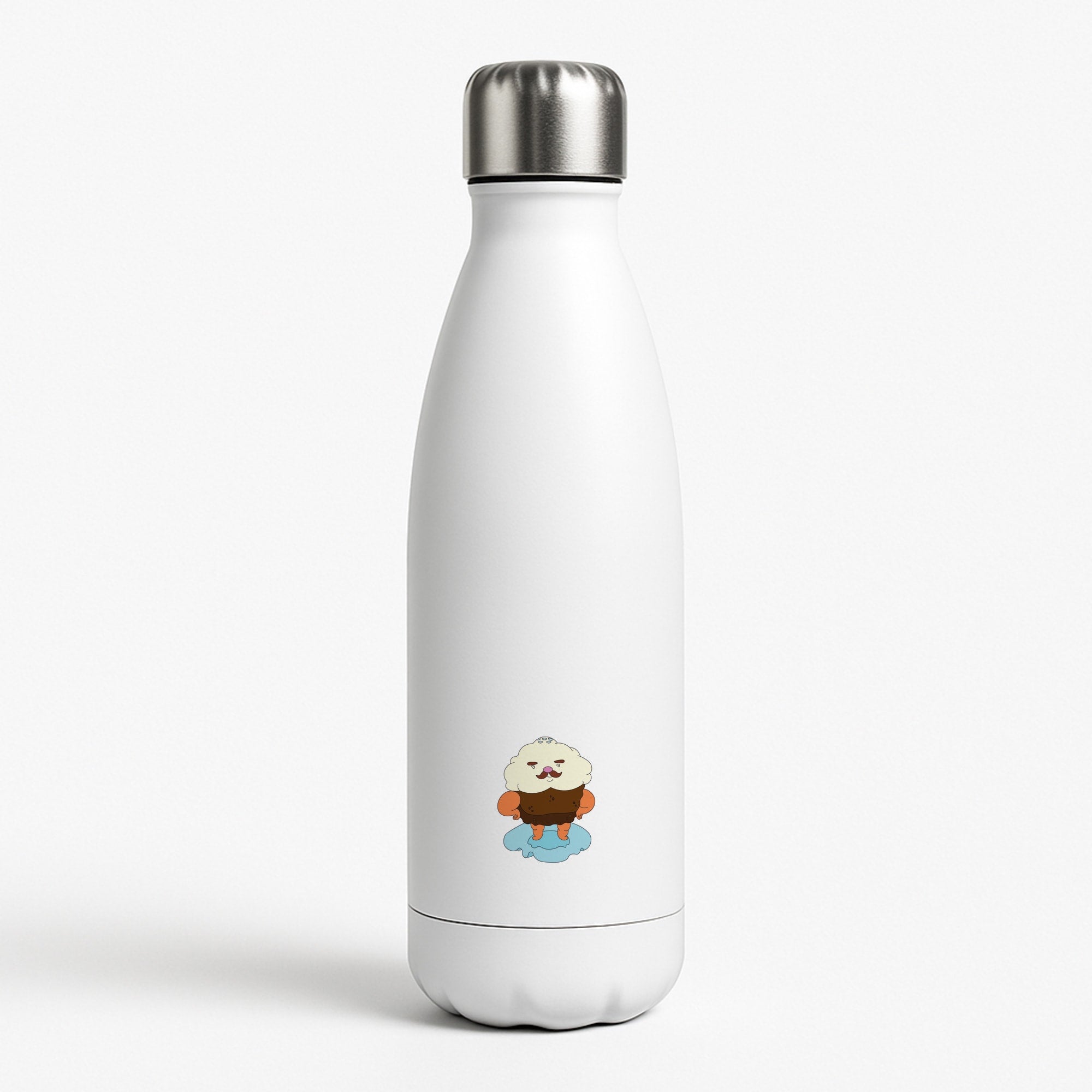 Mr Cupcake White Water Bottle