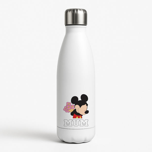 Mouse Mum White Water Bottle