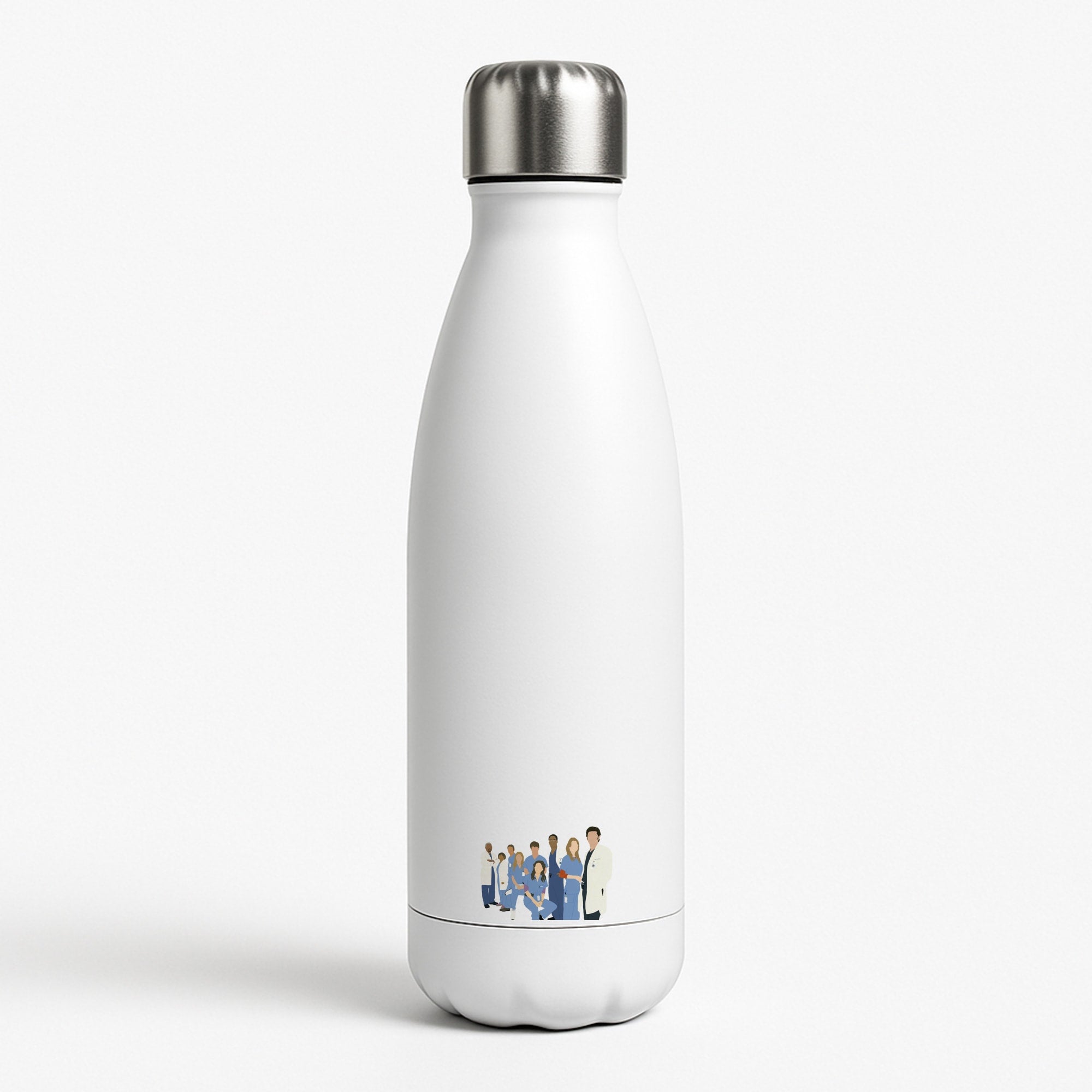 Cartoon Crew - Grey's White Water Bottle