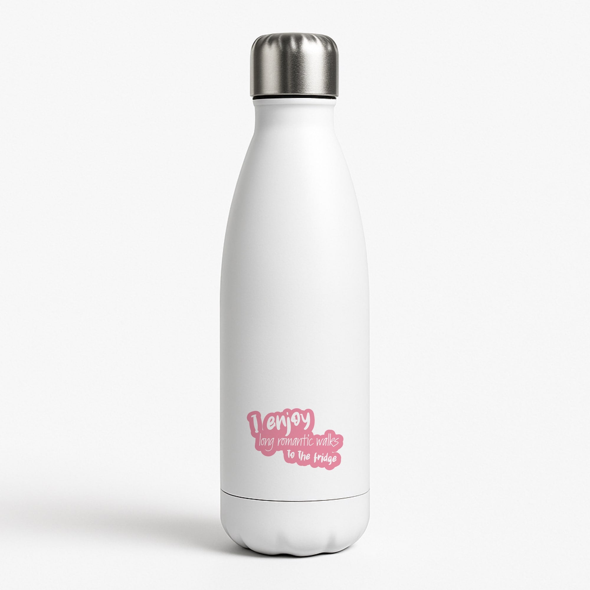 I Enjoy Long Romantic Walks - Funny Quotes White Water Bottle