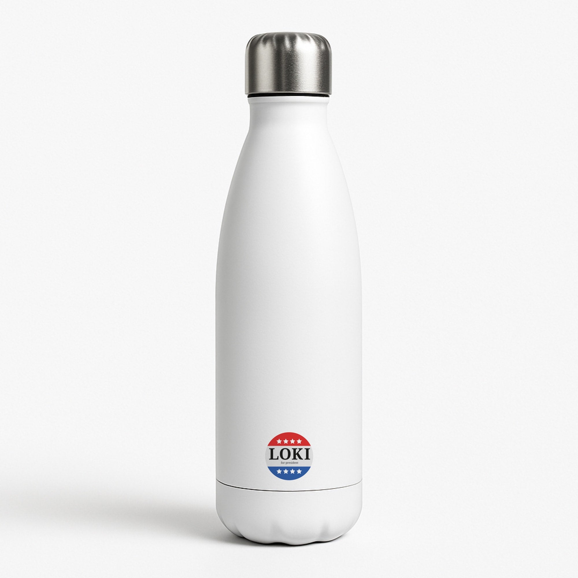 Loki For President White Water Bottle