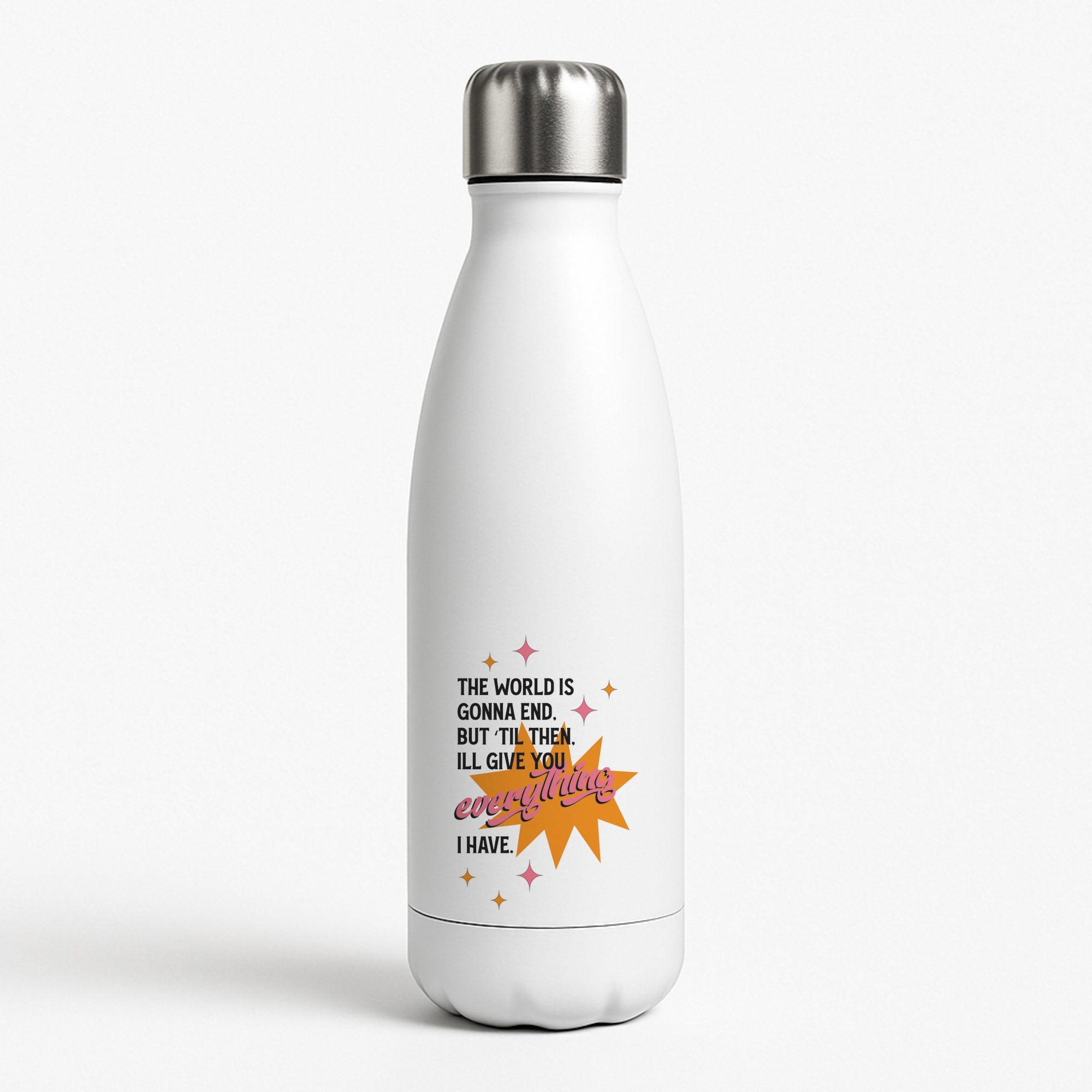 The World Is Gonna End - Fender White Water Bottle