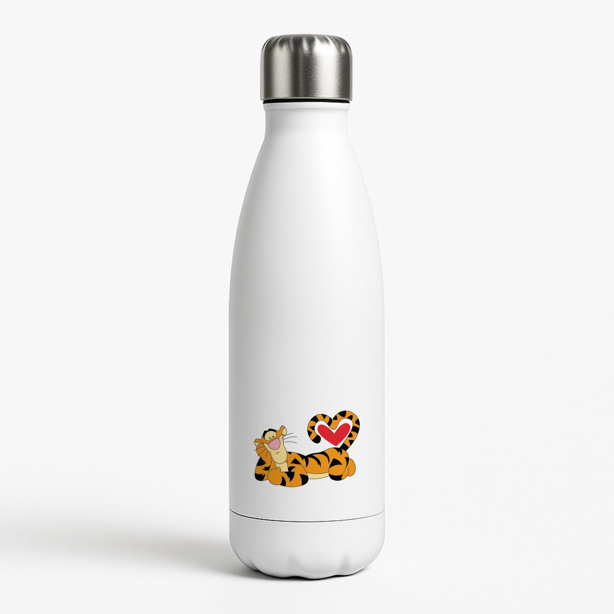 Tiger Valentine's White Water Bottle
