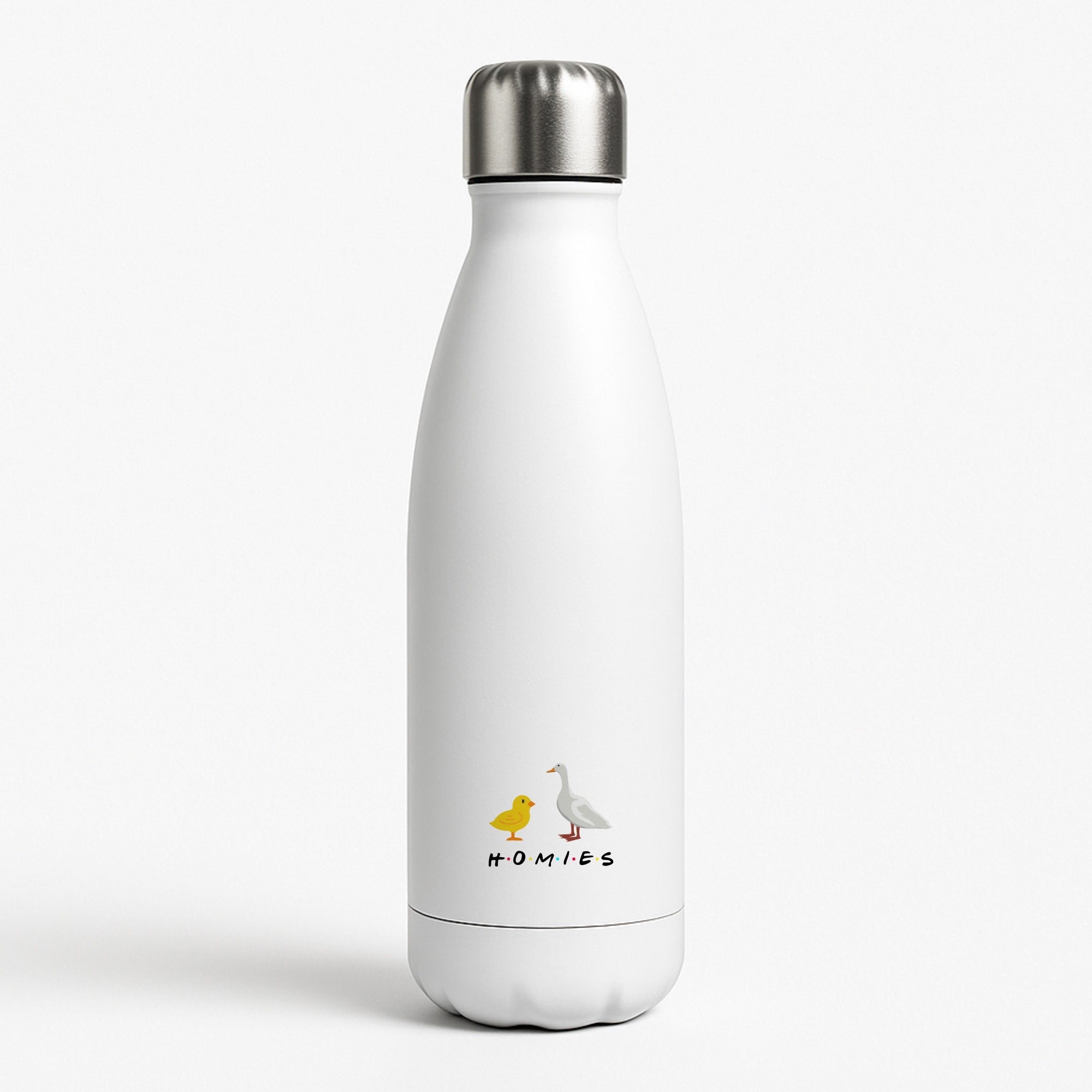 Homies Chick And Duck White Water Bottle