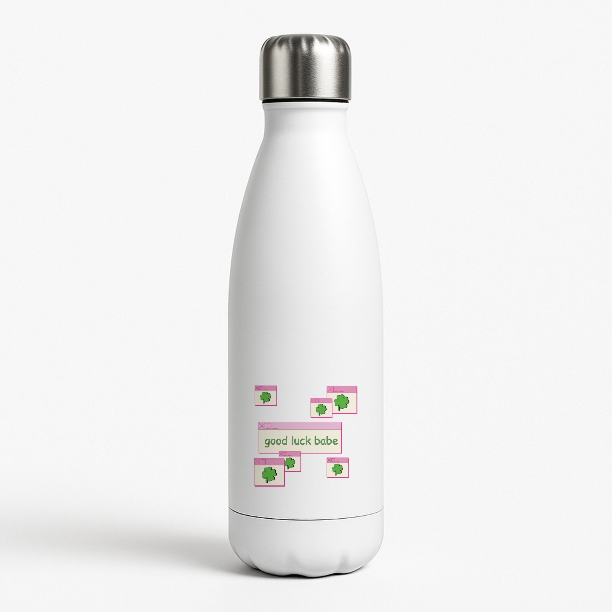 Good Luck Babe - Chappell White Water Bottle