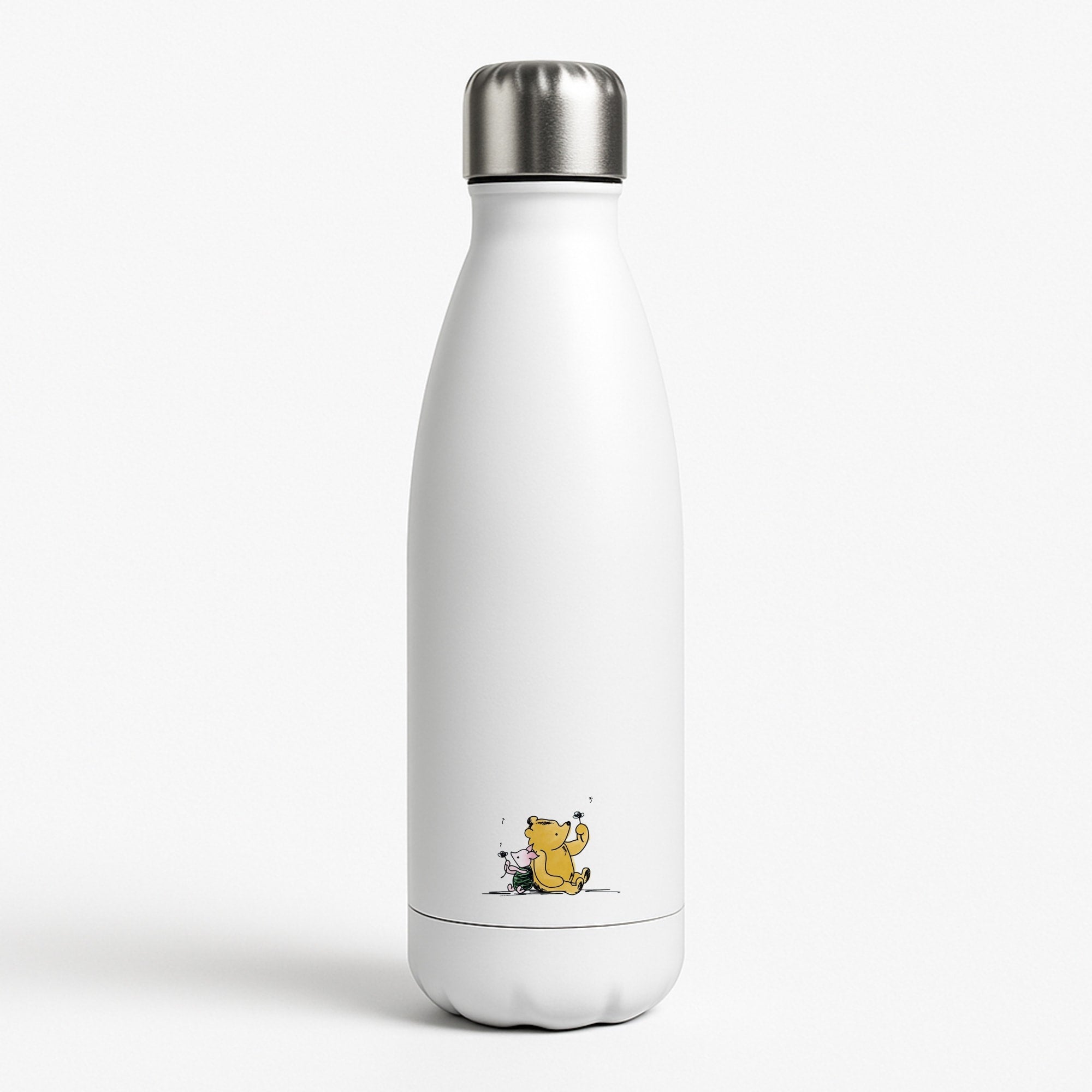 Winnie & Pig White Water Bottle
