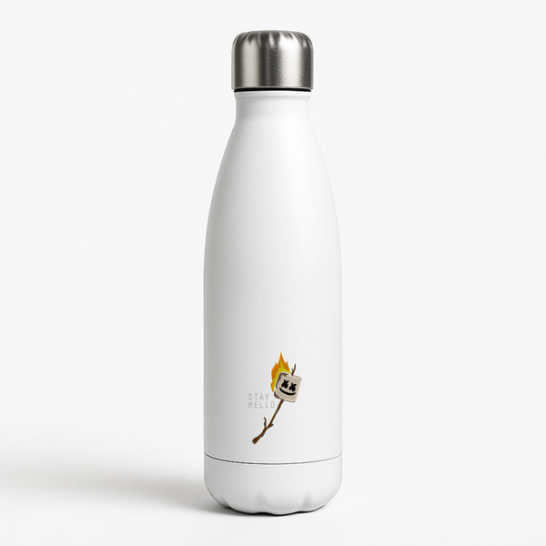 Stay Mello White Helmet DJw - White Helmet DJ White Water Bottle
