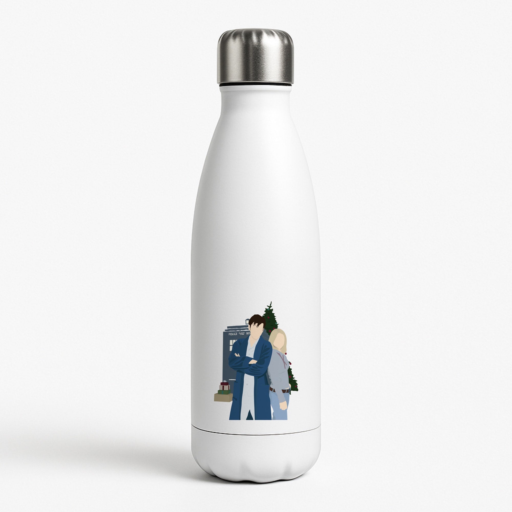 Rose And The Doctor White Water Bottle