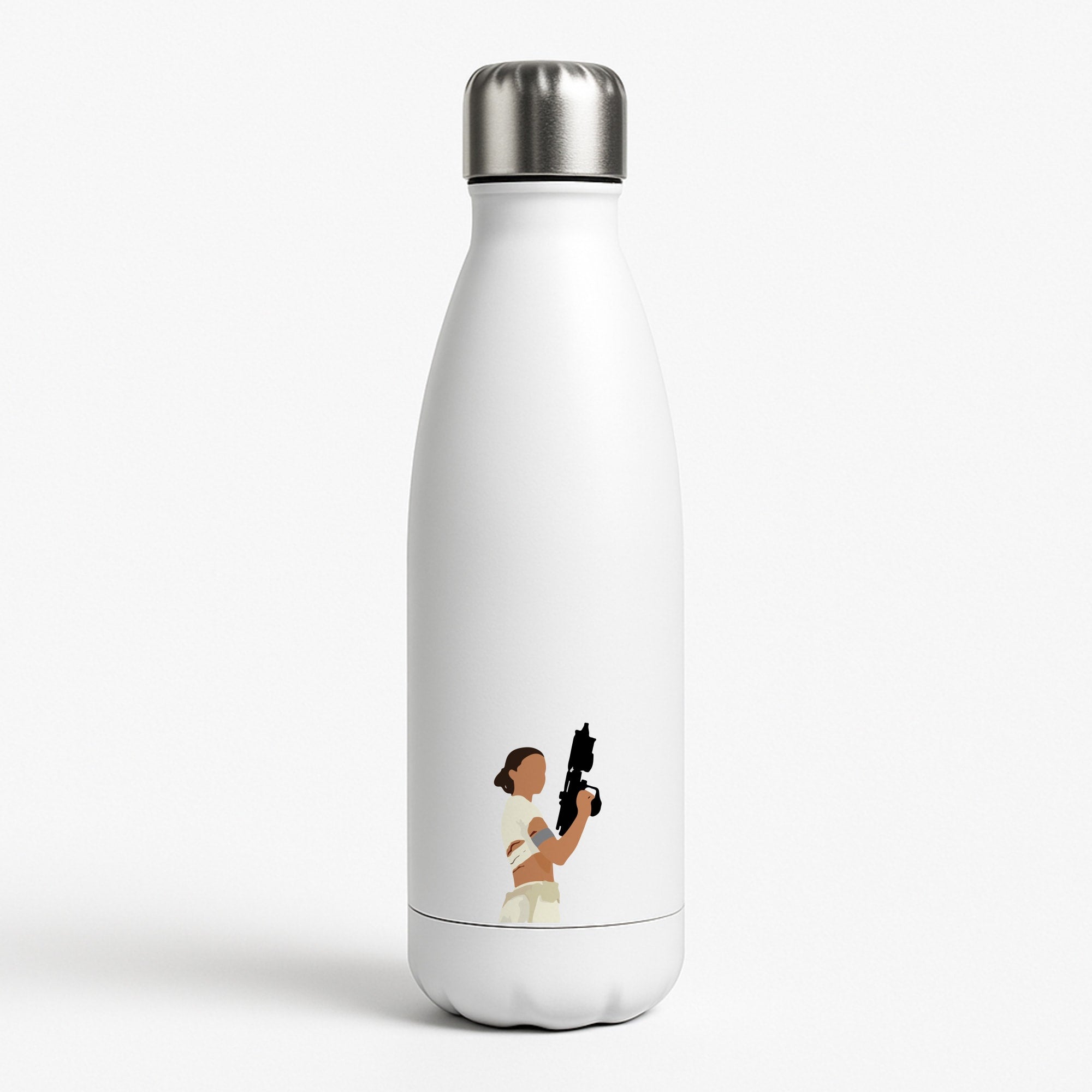 Leia With Gun White Water Bottle