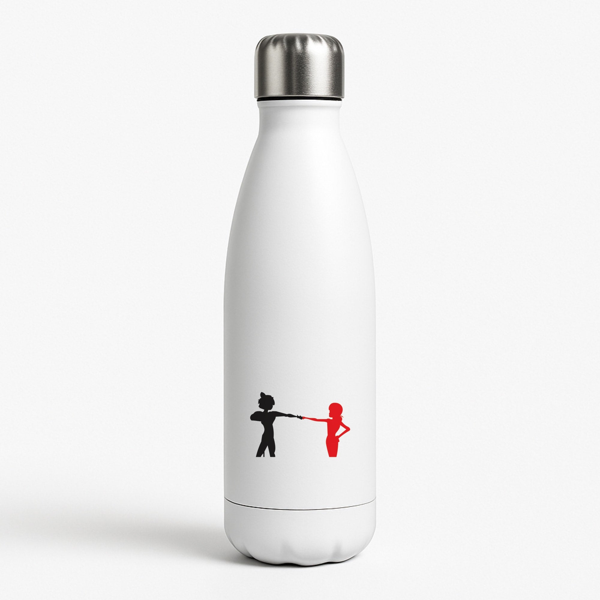 Red And Black White Water Bottle
