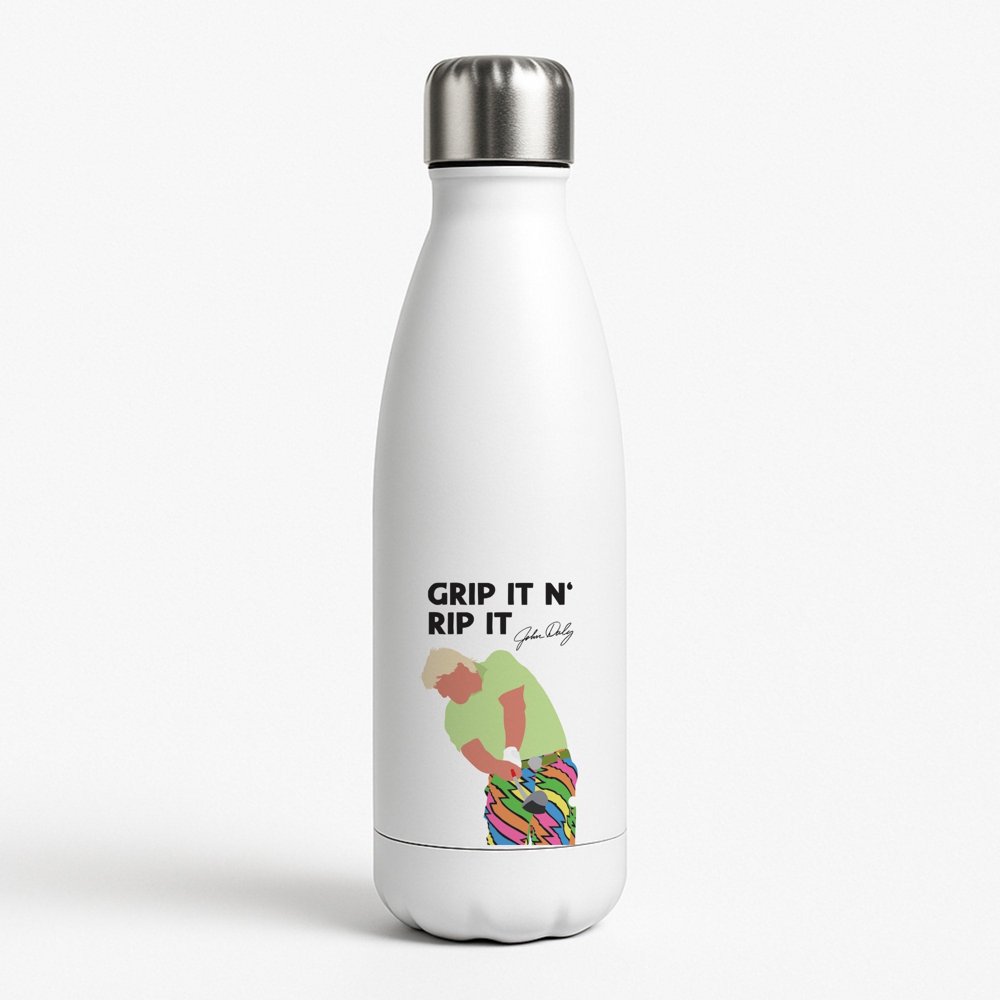 Grip It N Rip It White Water Bottle