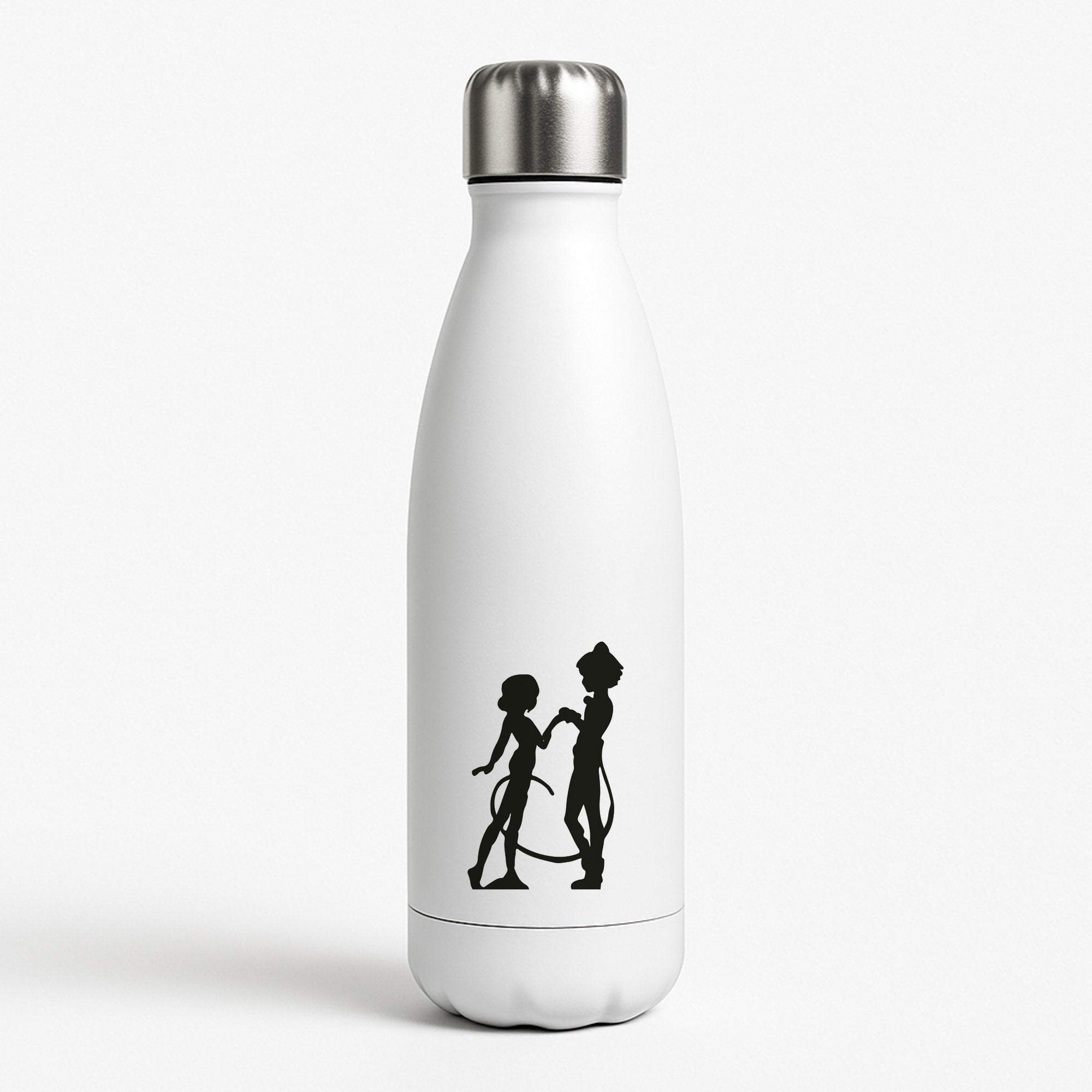 Ladybug And Cat Noir White Water Bottle