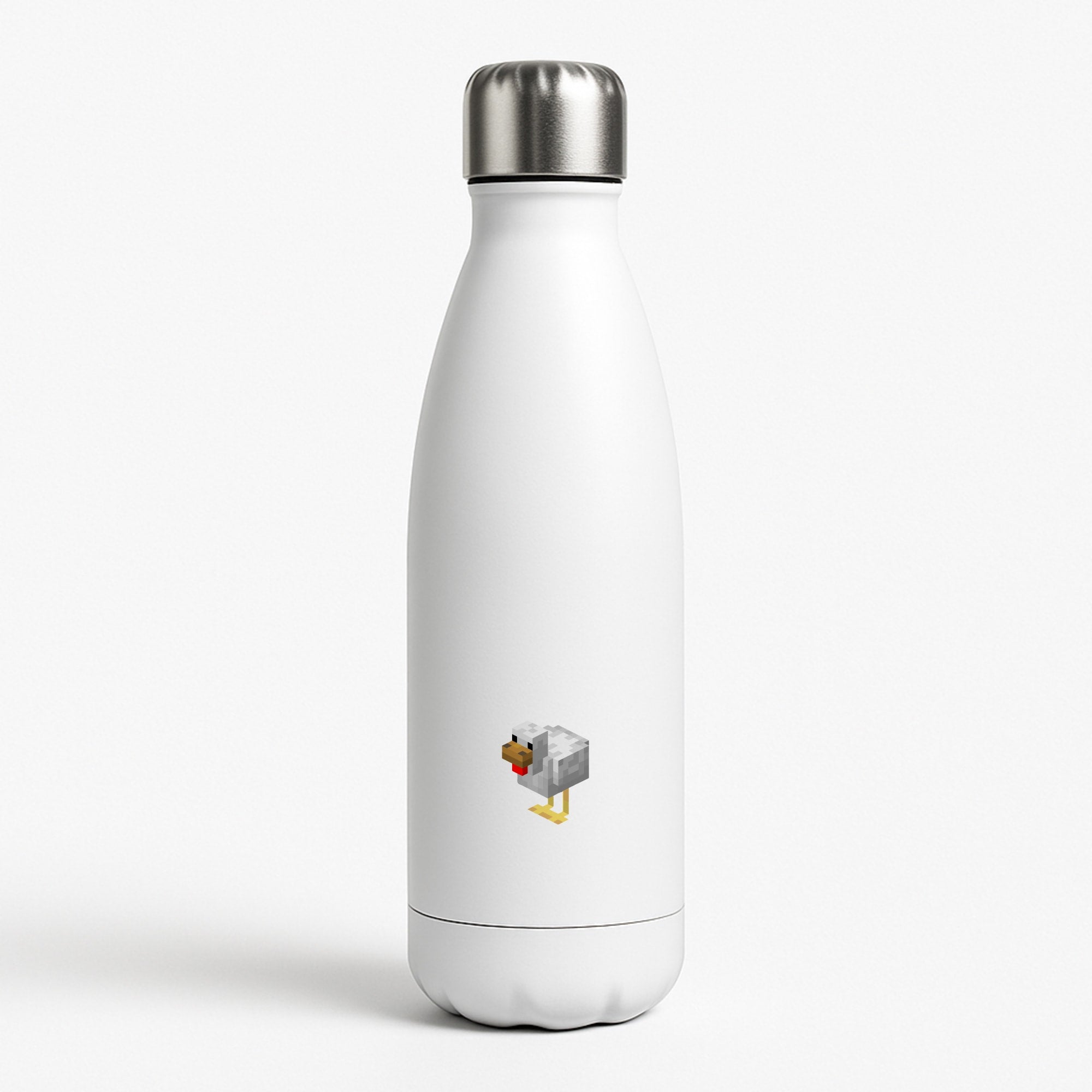 Mining Chicken White Water Bottle