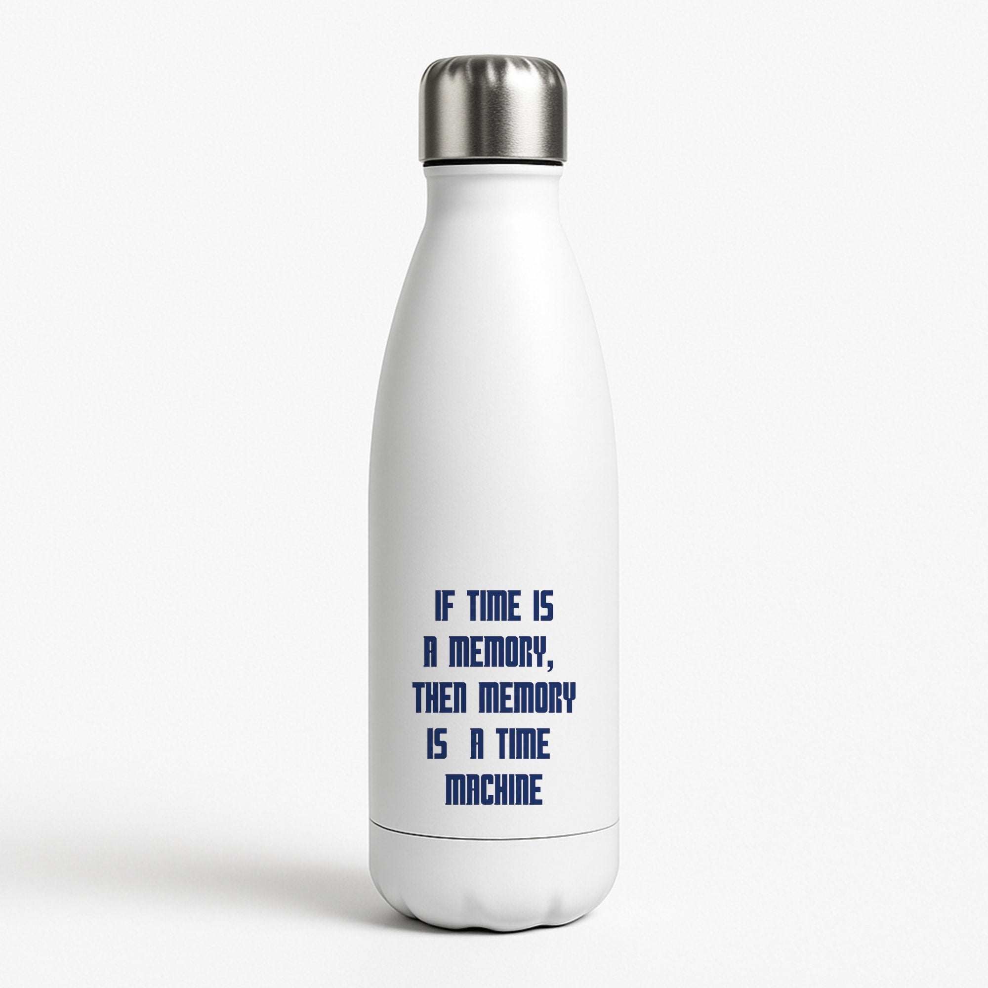 If Time Is A Memory - Doctor Who White Water Bottle