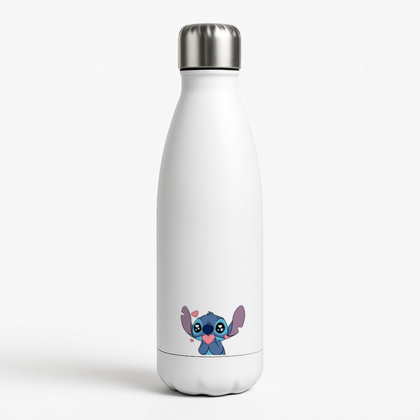 Cute Alien Blue White Water Bottle