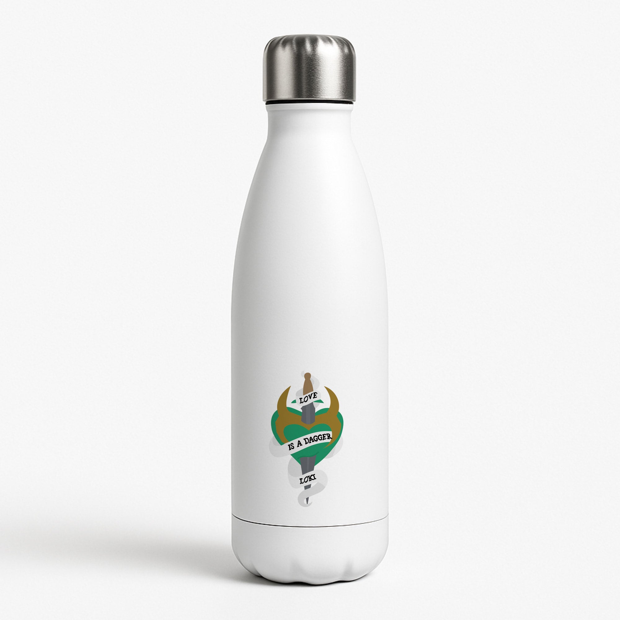 Love Is A Dagger White Water Bottle