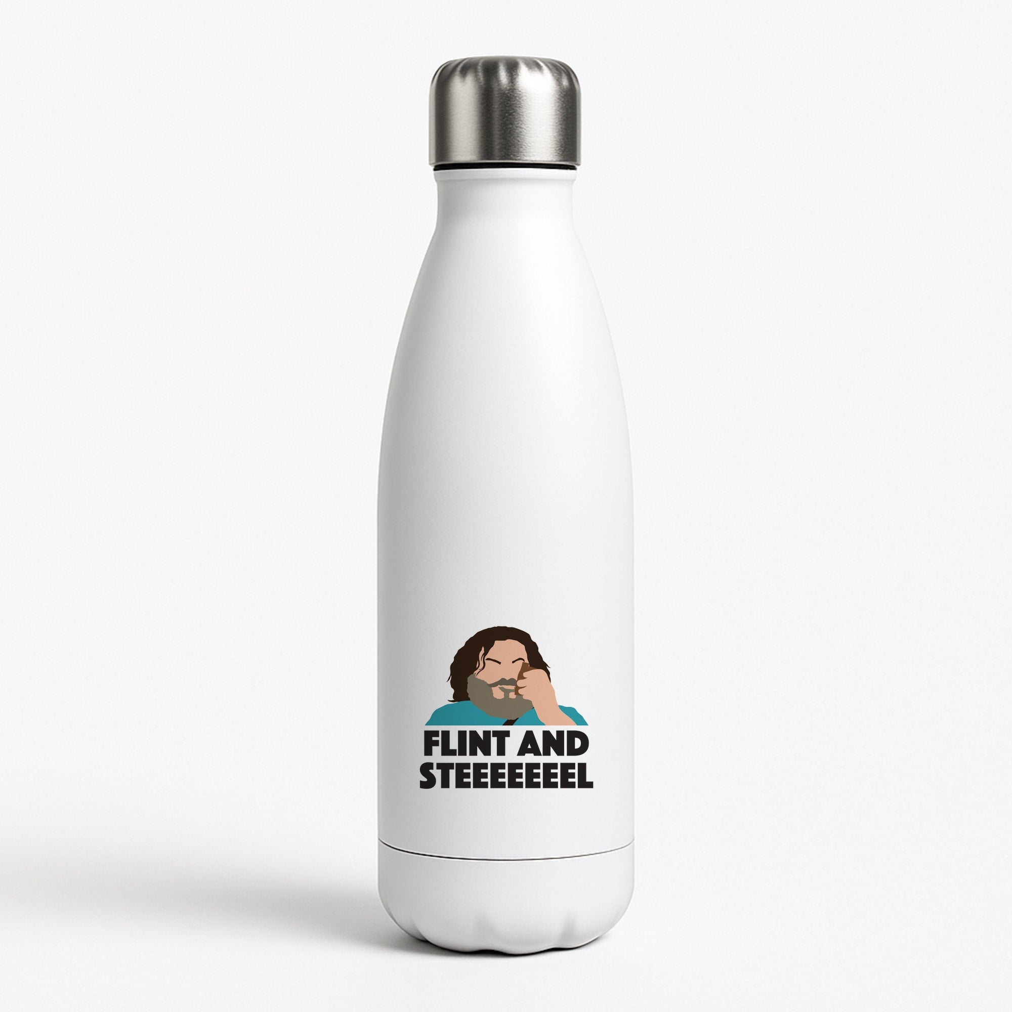 Flint And Steel White Water Bottle