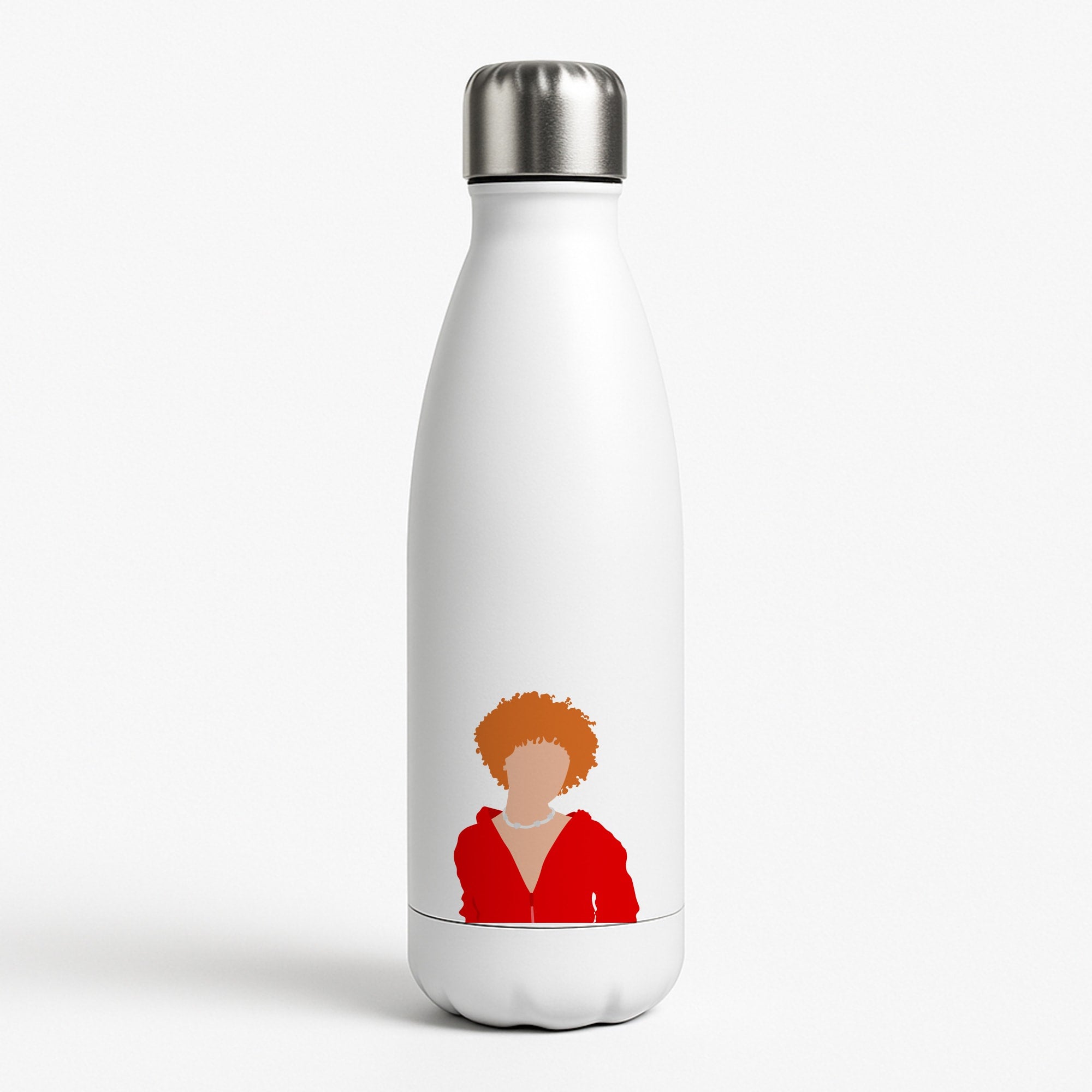 Red Hoodie - Ice Spice White Water Bottle
