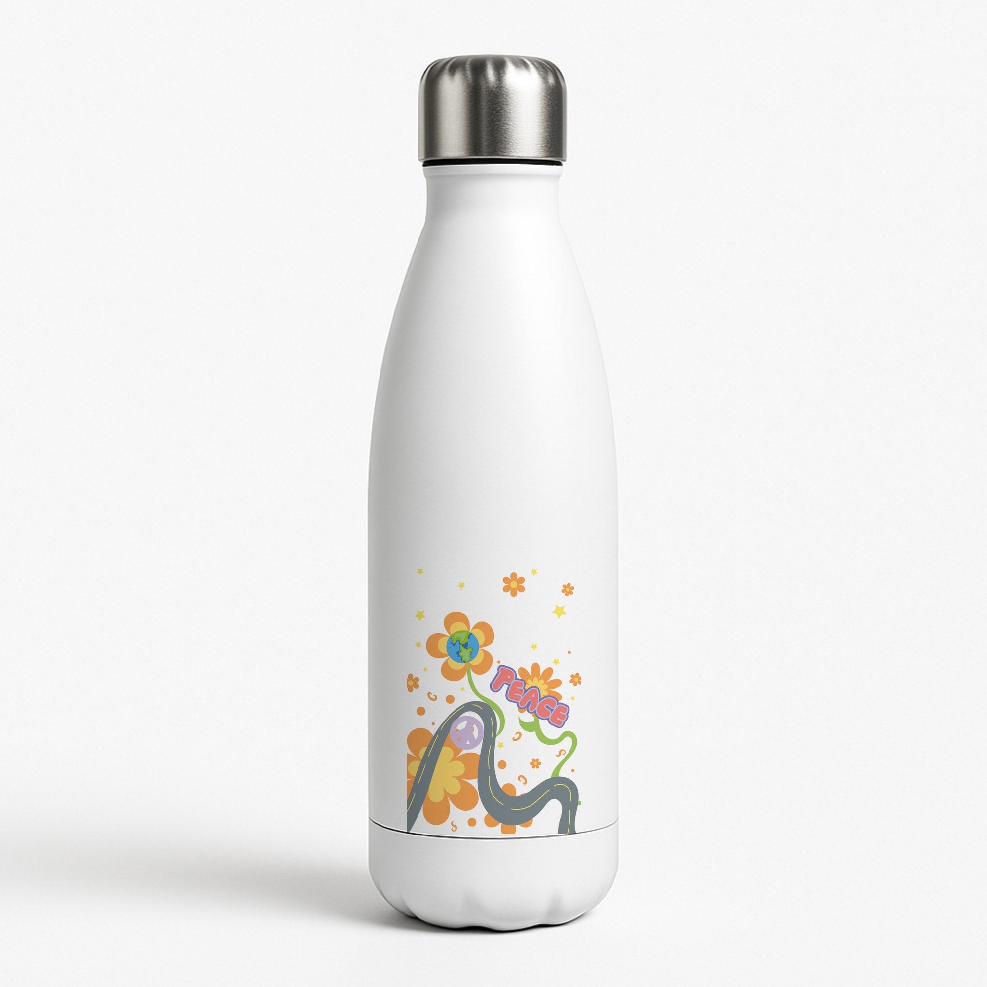 Peace - Cars White Water Bottle