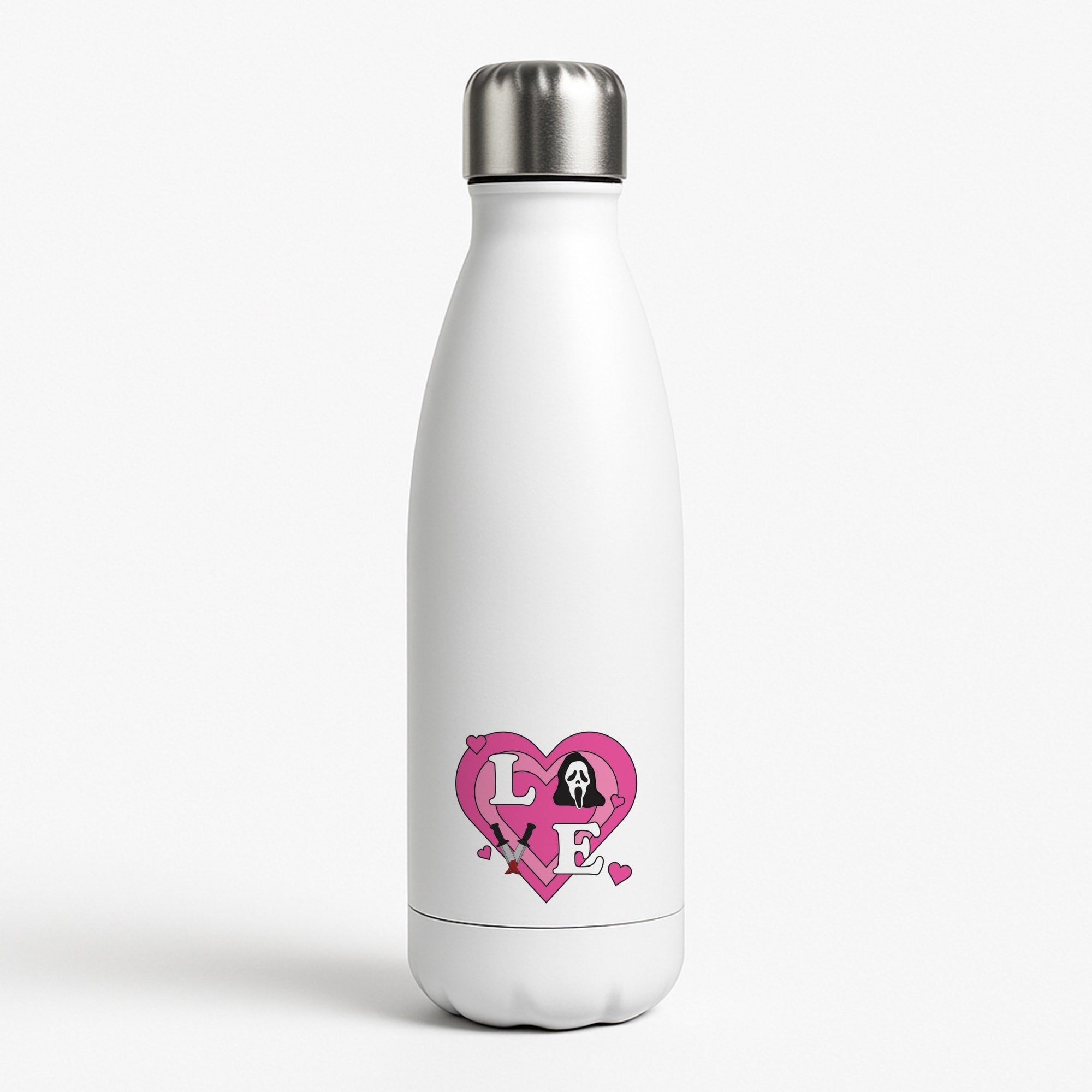 Love Ghost White Water Bottle