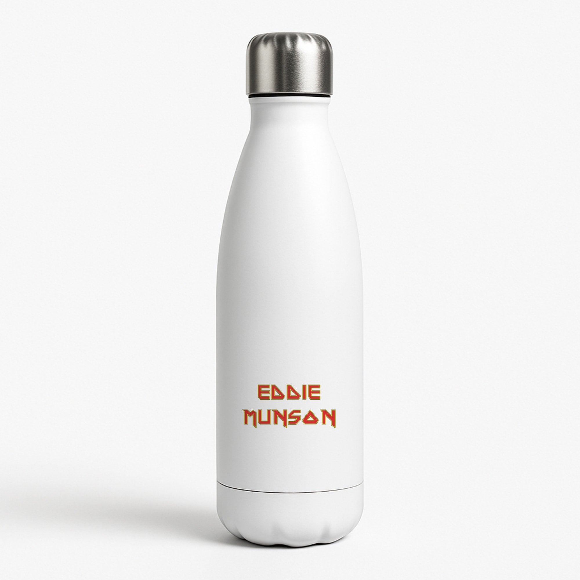 Eddie Munson Text White Water Bottle
