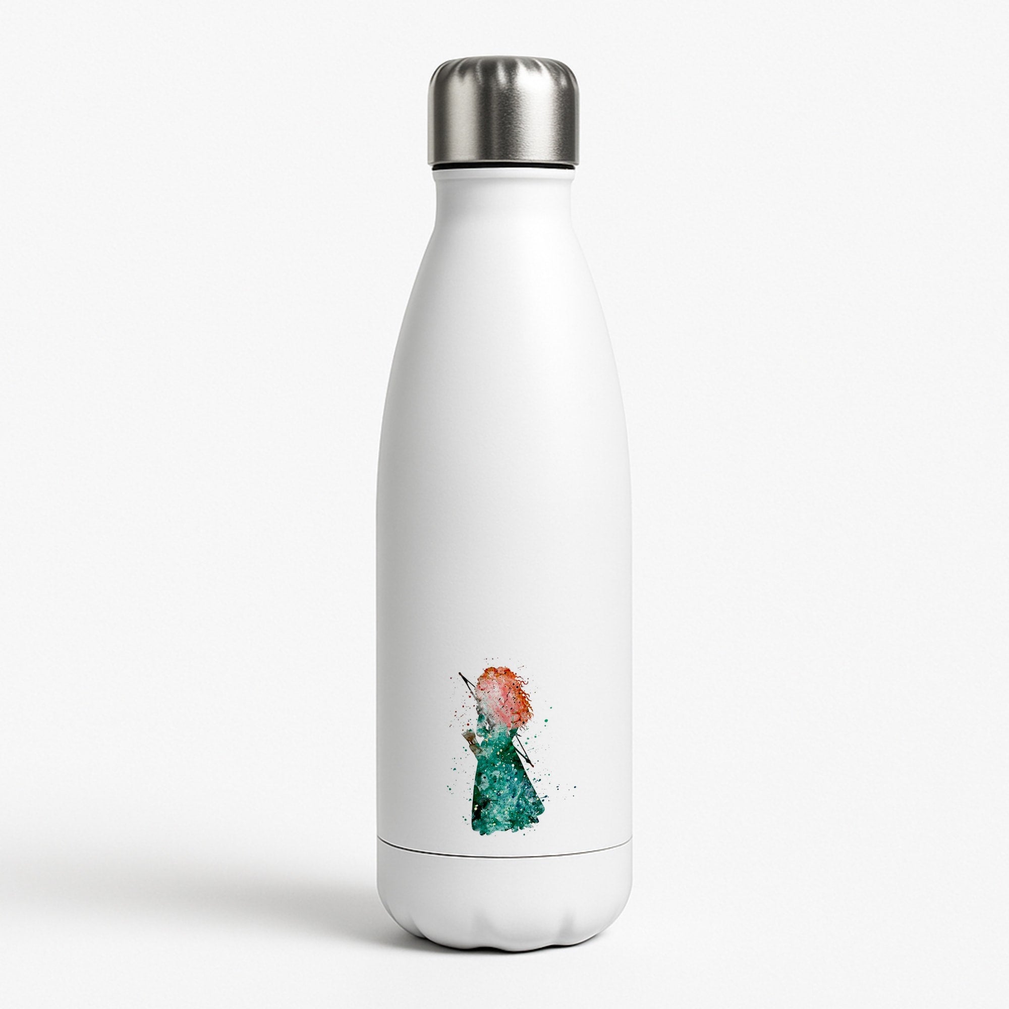 Watercolour Princess Merida Brave Fairytale Water Bottle