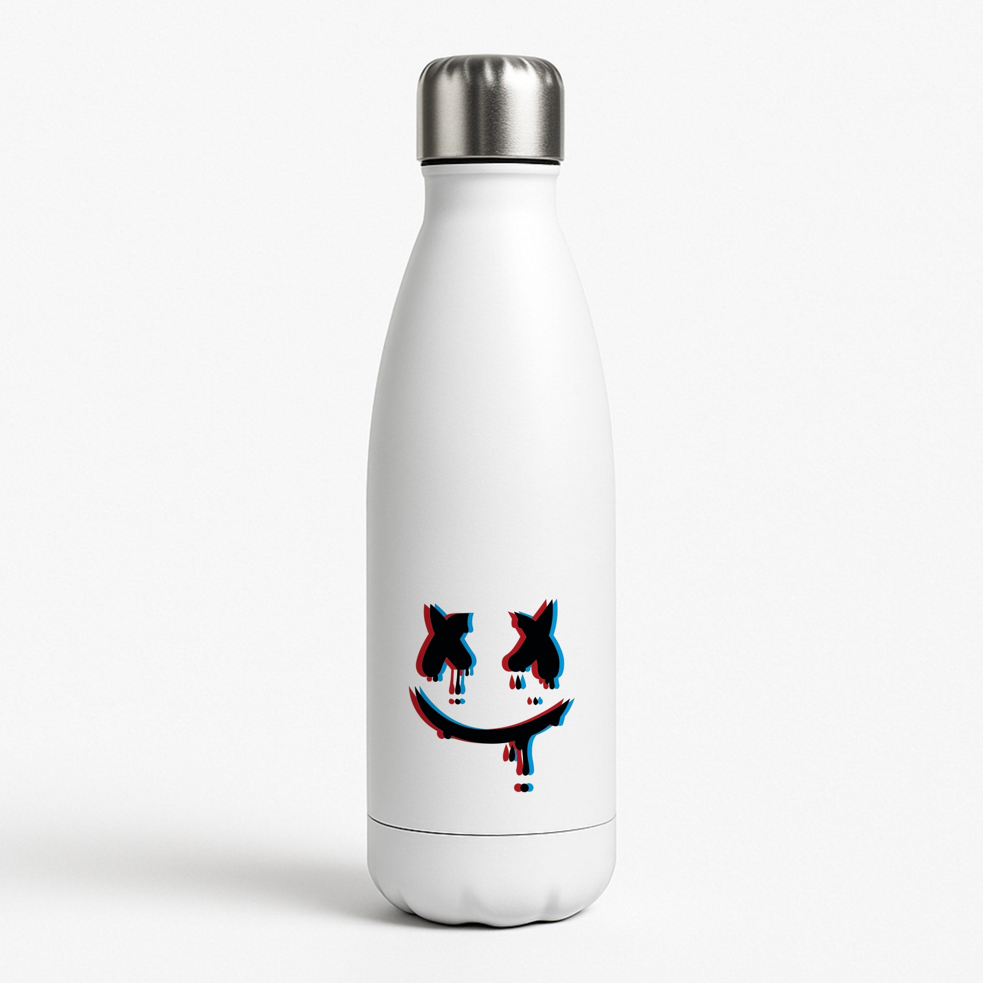 Blue Blur - White Helmet DJ White Water Bottle