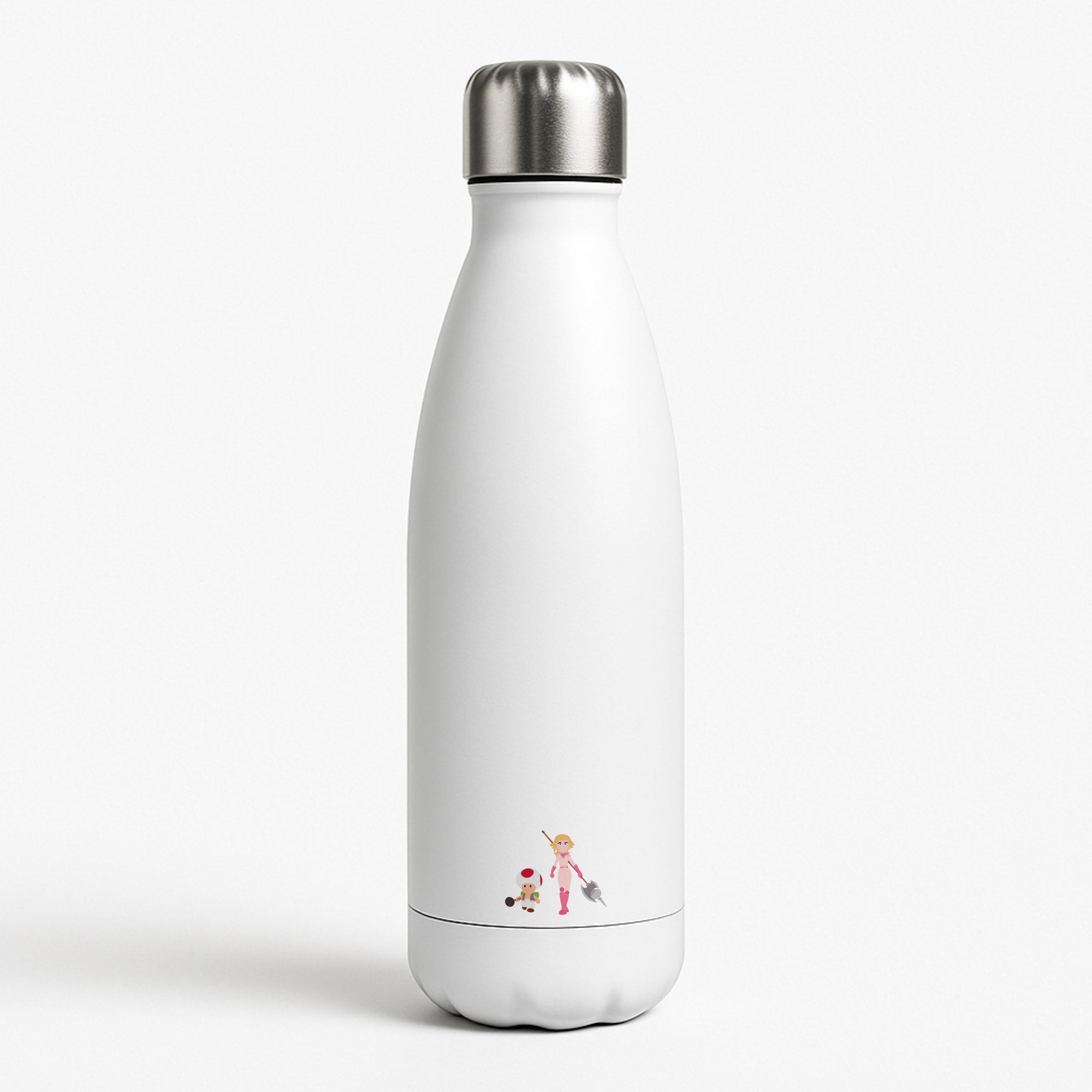 Toad And Peach White Water Bottle