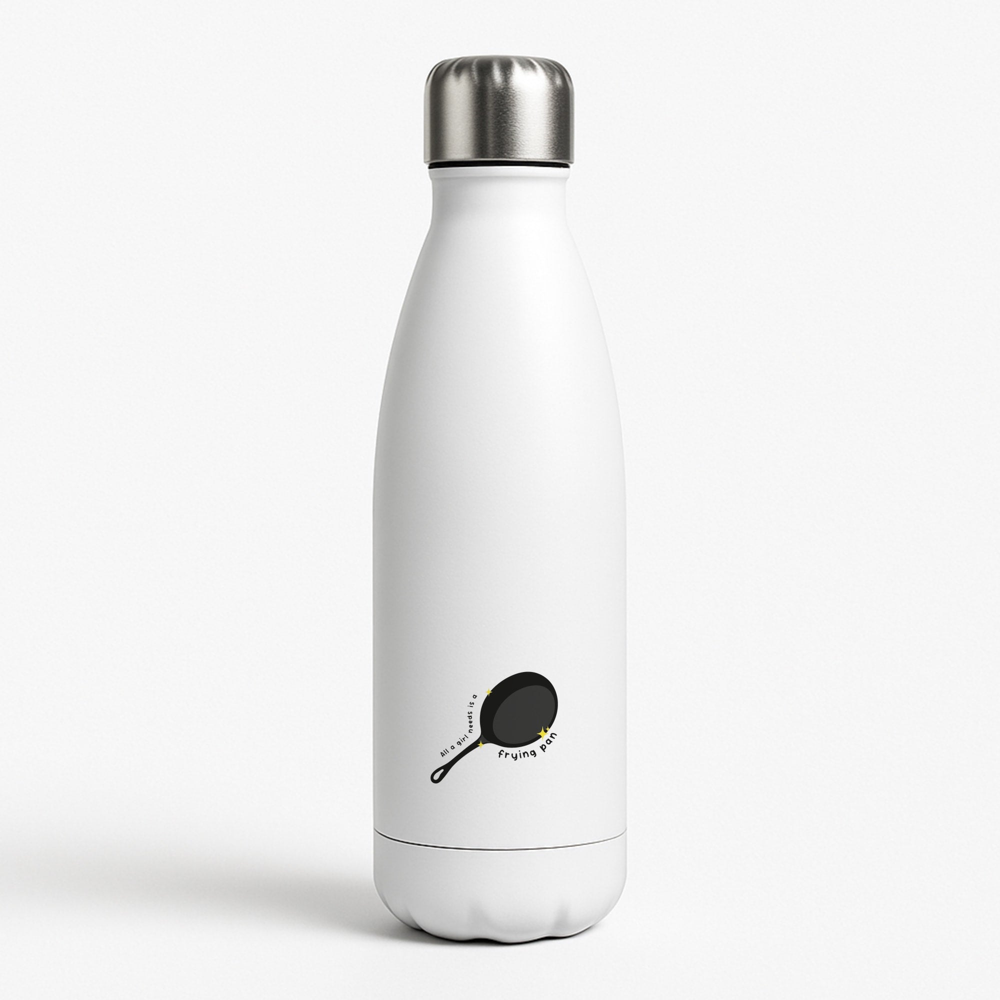 All A Girl Needs Is A Frying Pan White Water Bottle