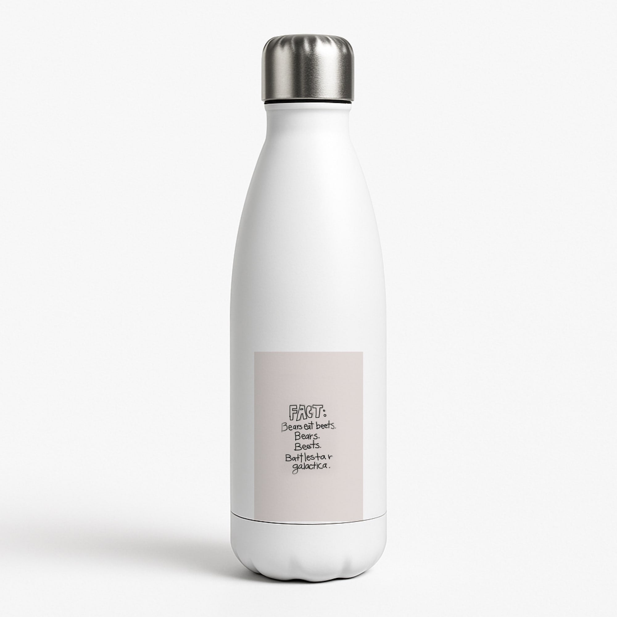 Fact - Bears Eat Beets - Bears, Beets, Battlestar Galactica White Water Bottle