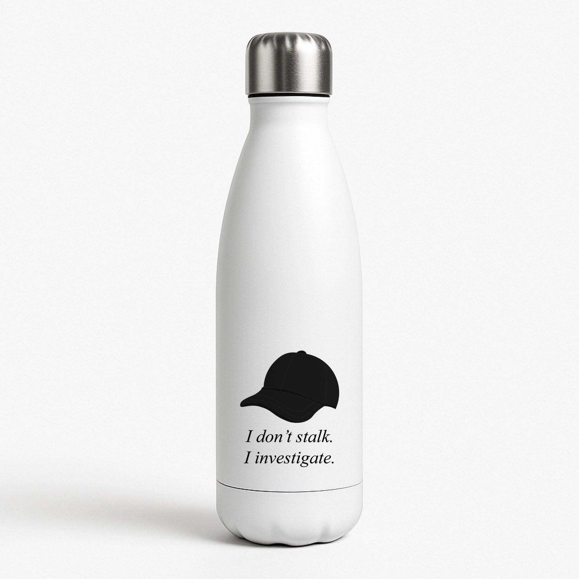 I Don't Stalk, I Investigate White Water Bottle