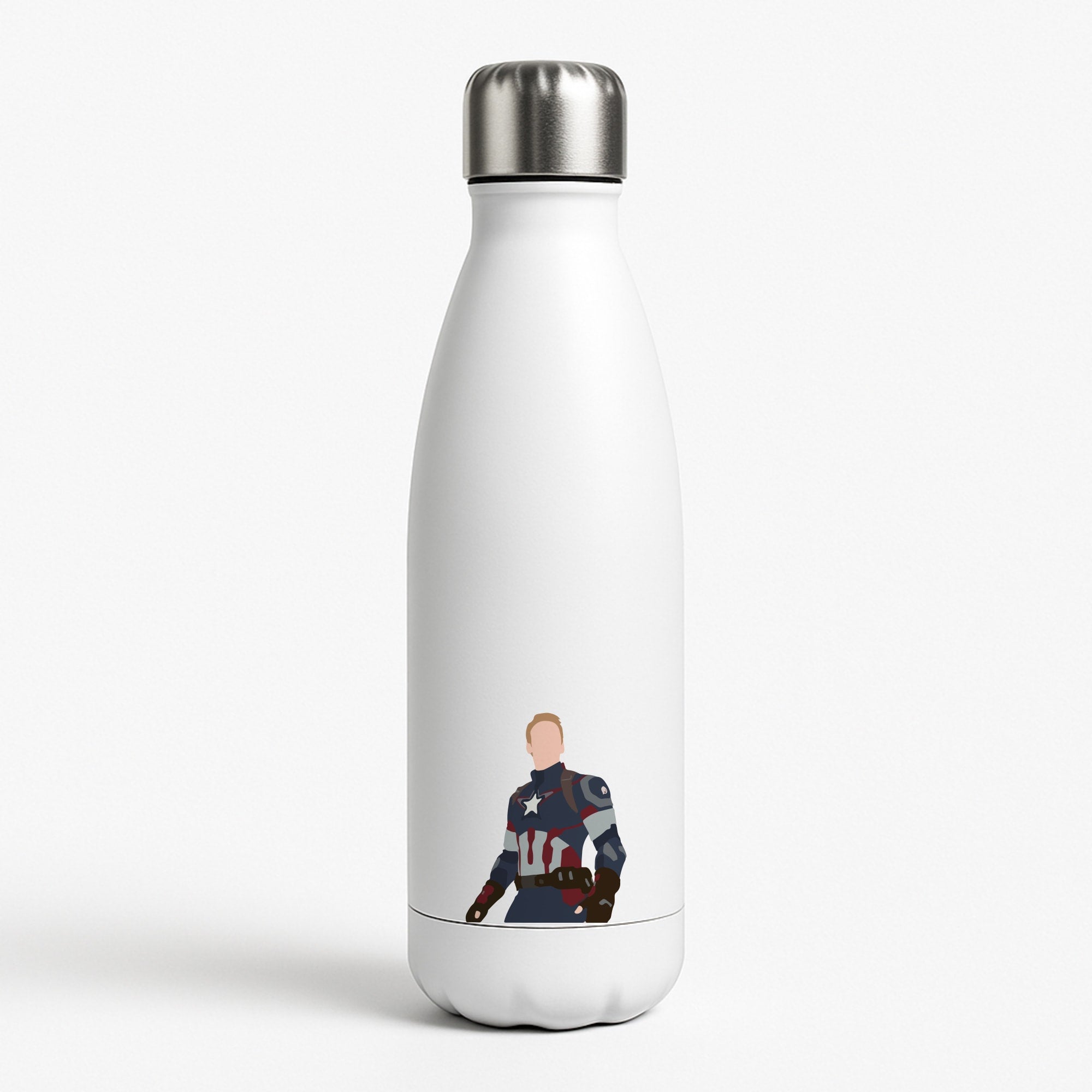 Captain America White Water Bottle