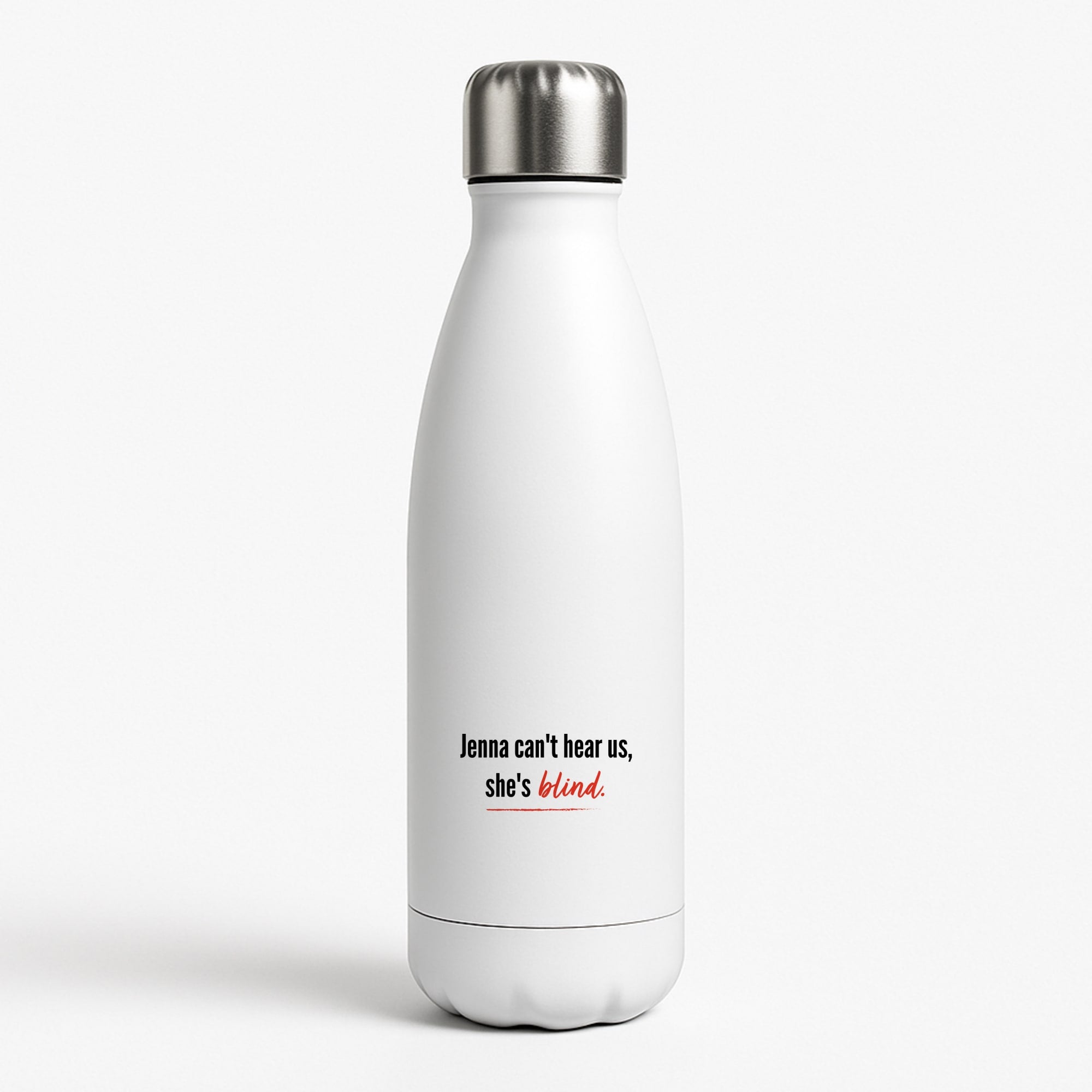 Jenna Can't Hear Us, She's Blind - PLL White Water Bottle