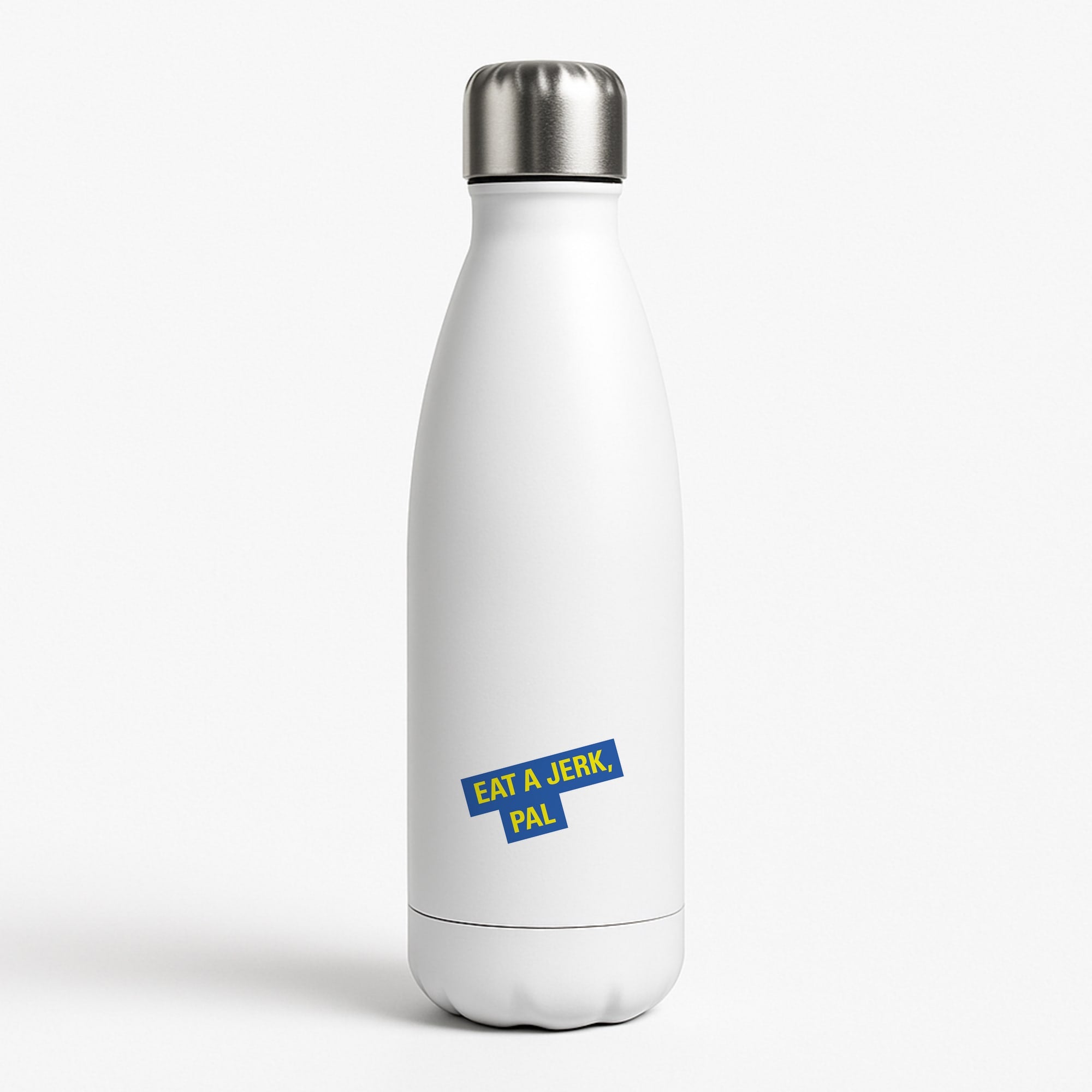 Eat A jerk, Pal - B99 White Water Bottle