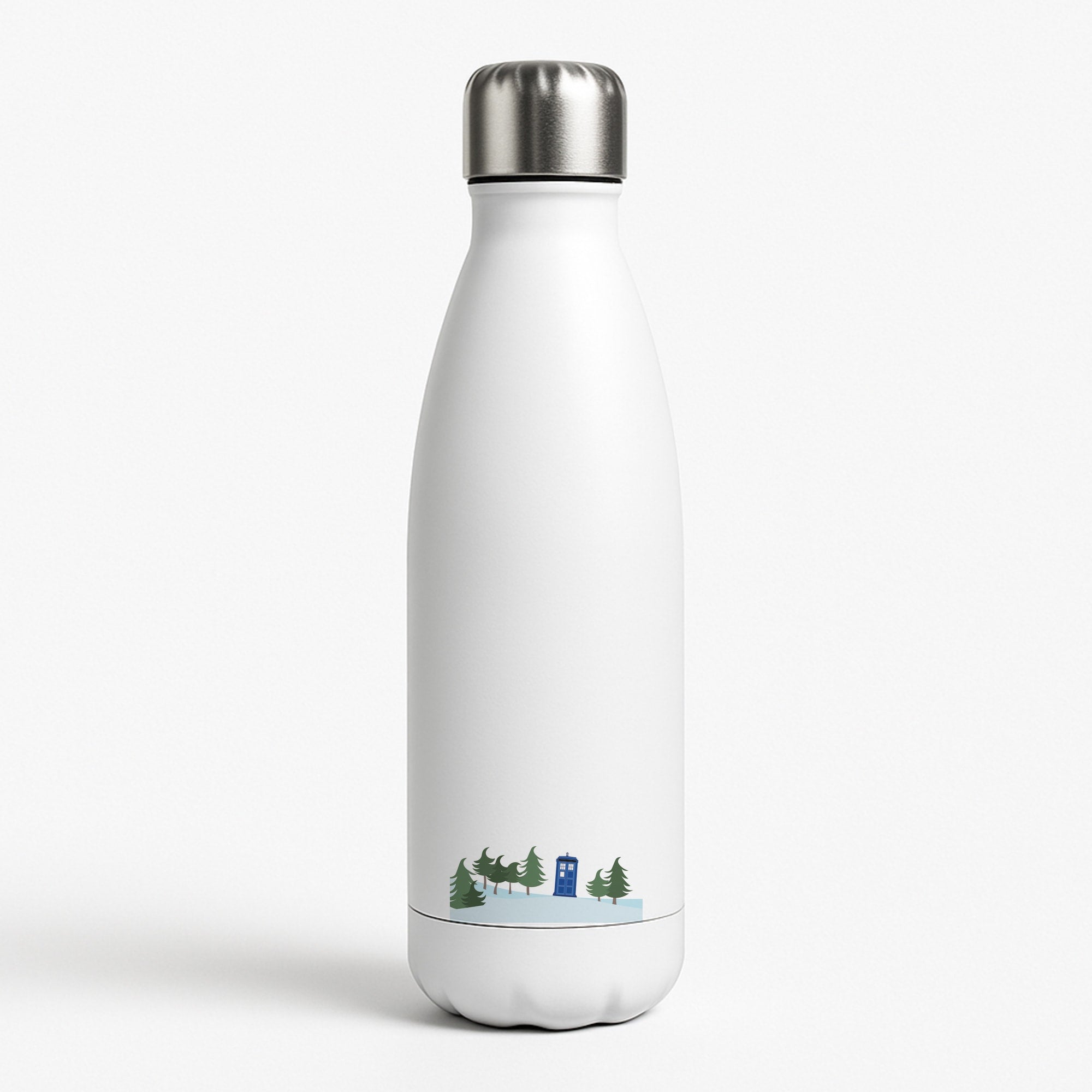 Christmas Tardis - Doctor Who White Water Bottle