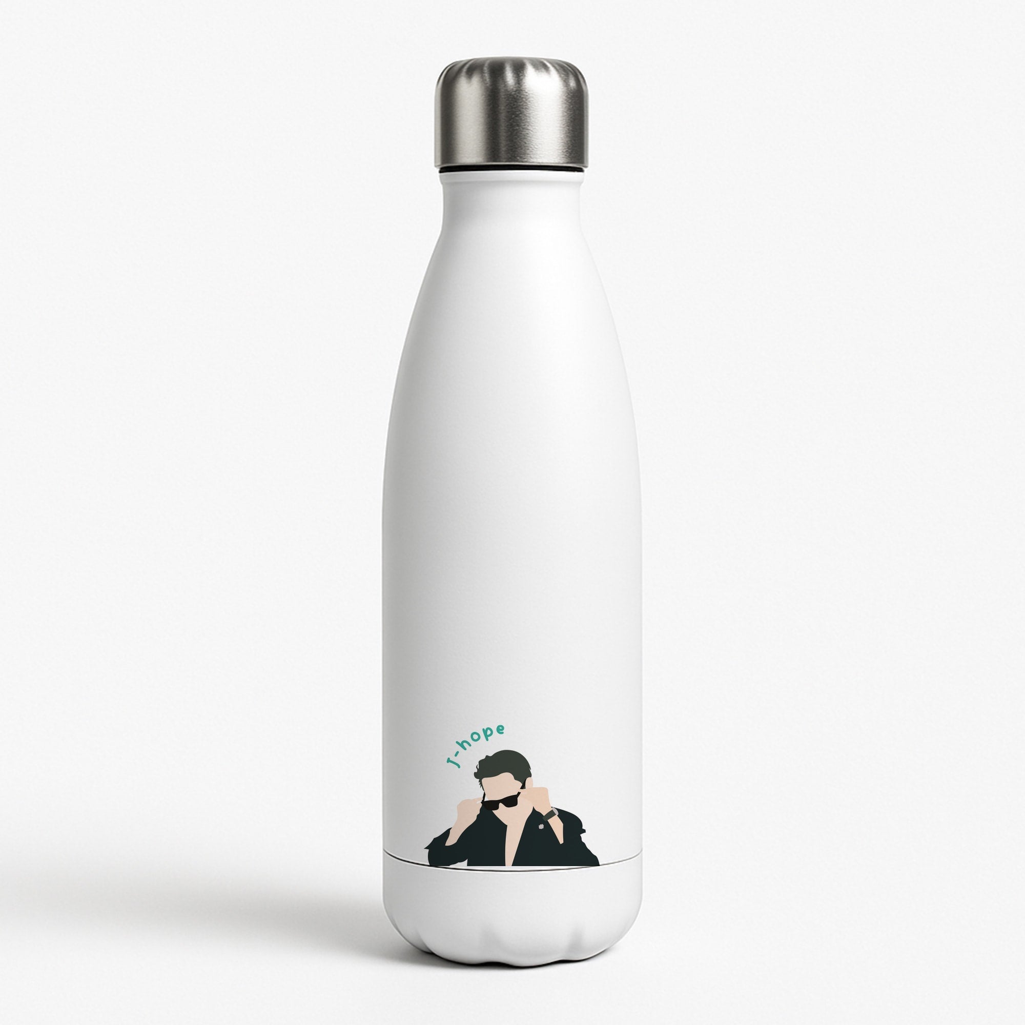 J-Hope Glasses - K Pop White Water Bottle